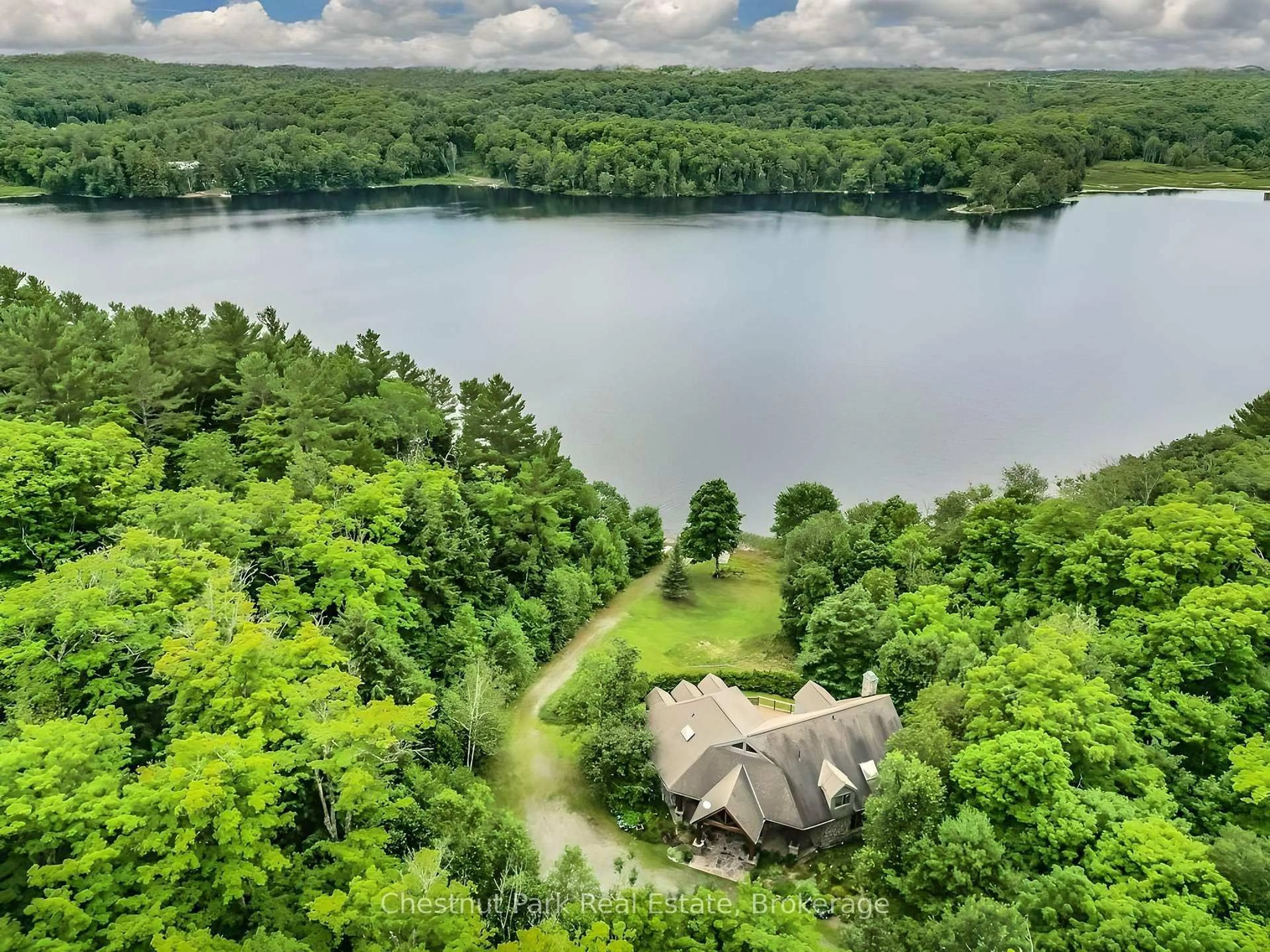 A pic from outside/outdoor area/front of a property/back of a property/a pic from drone, water/lake/river/ocean view for 68 SHOEBOTTOM Rd, Seguin Ontario P2A 0B2