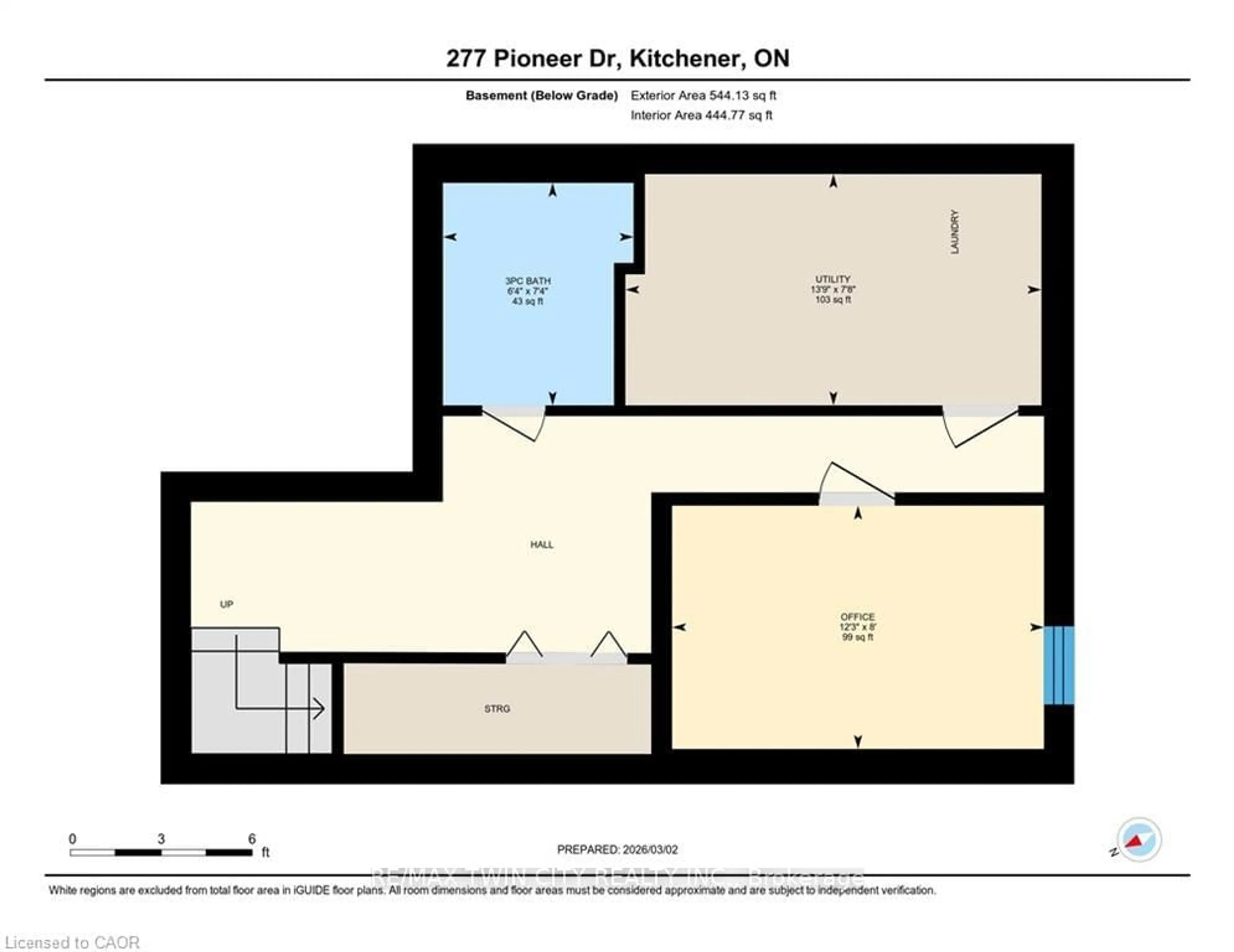 Floor plan for 277 PIONEER Dr, Kitchener Ontario N2P 1M9