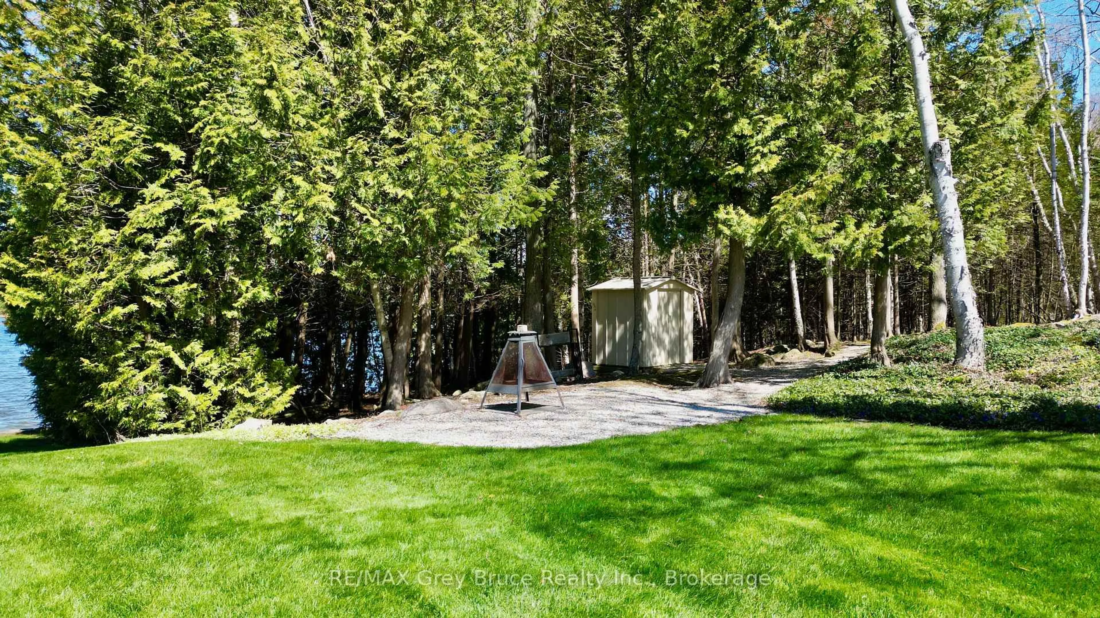 Patio, forest/trees view for 120 Tammy's Cove Rd, Northern Bruce Peninsula Ontario N0H 1W0