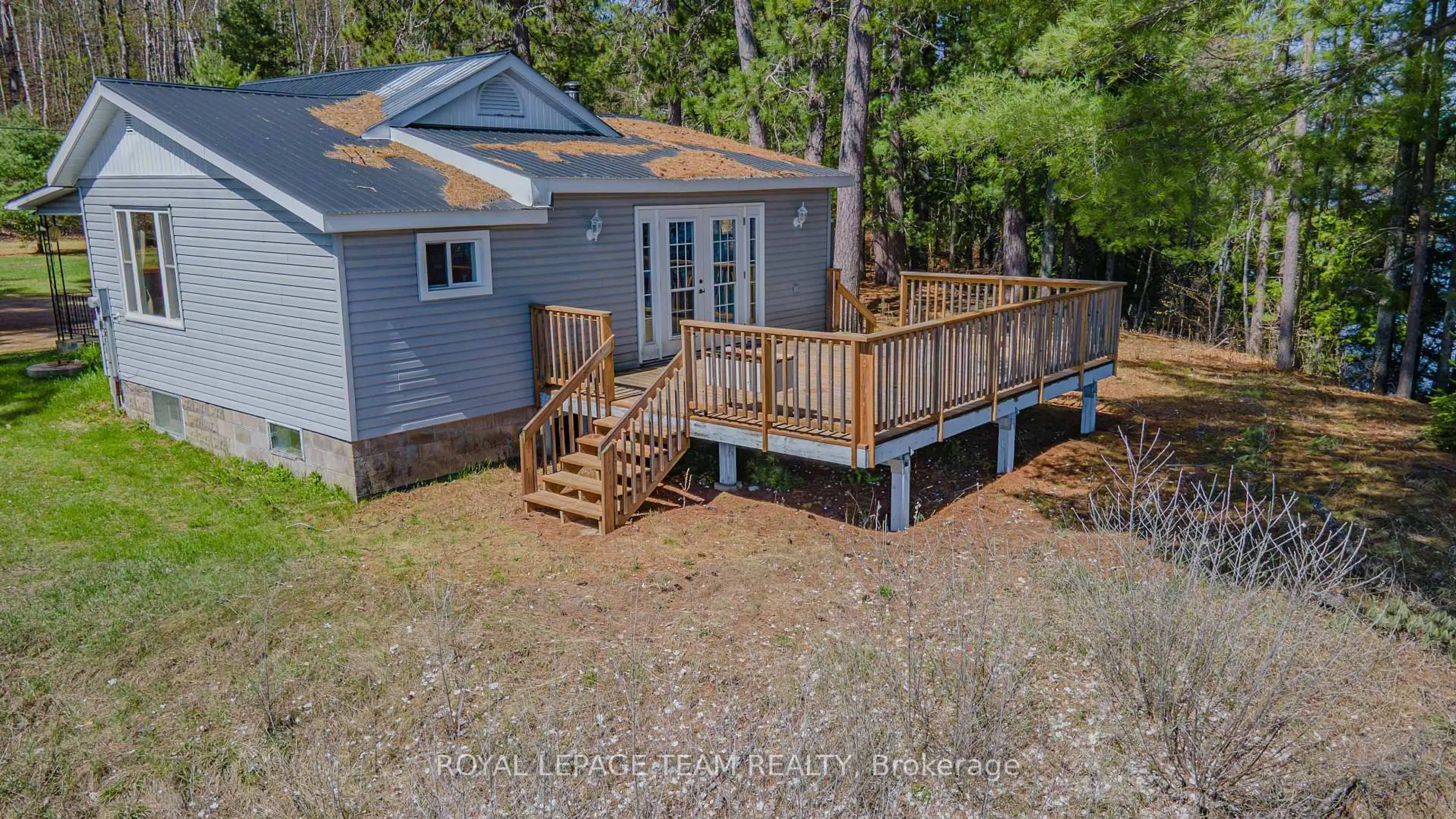 A pic from outside/outdoor area/front of a property/back of a property/a pic from drone, water/lake/river/ocean view for 95 Lorbetskie Rd, Barry's Bay Ontario K0J 1B0
