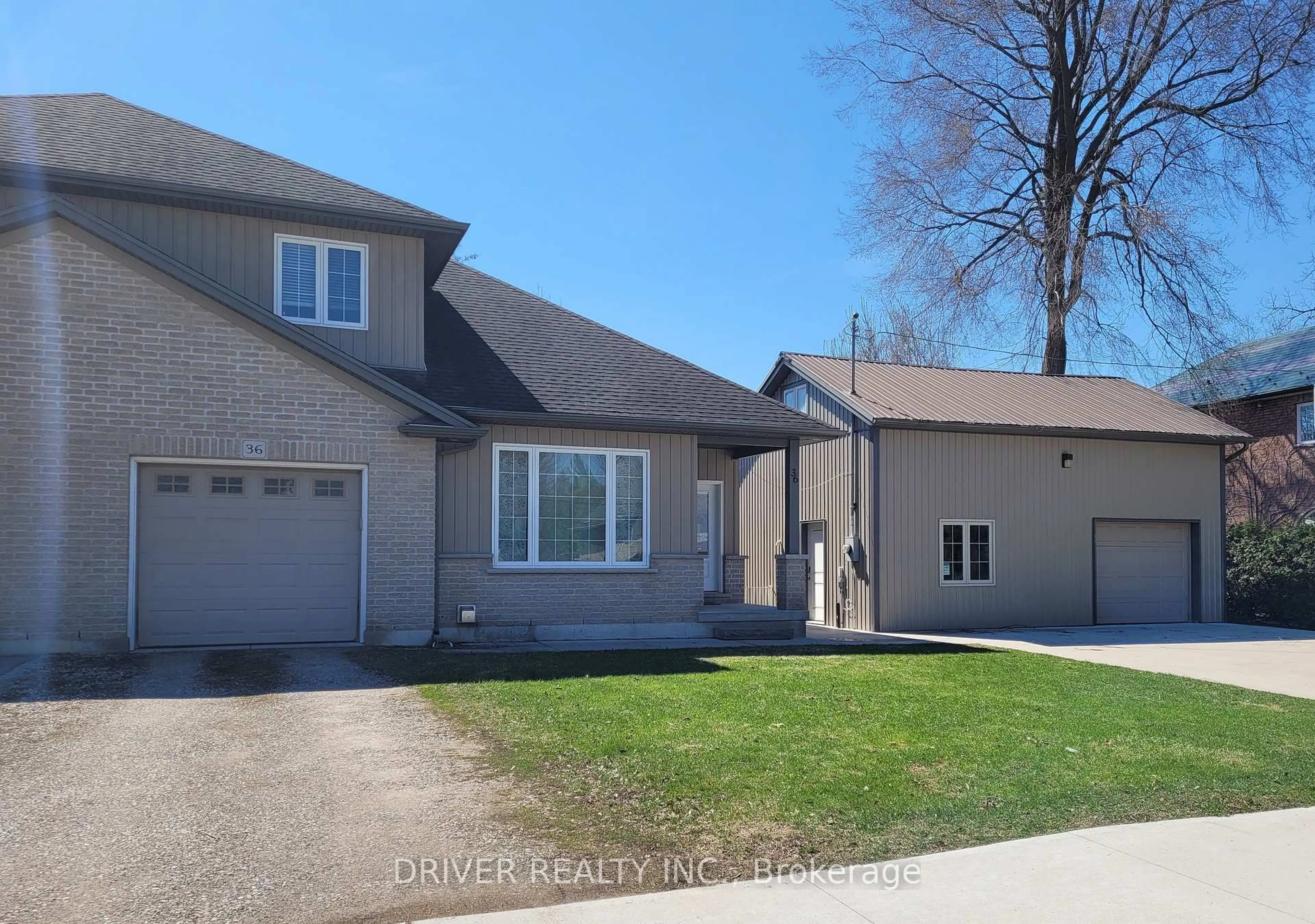 Home with vinyl exterior material, street for 36 Spruce St, Aylmer Ontario N5H 3J4