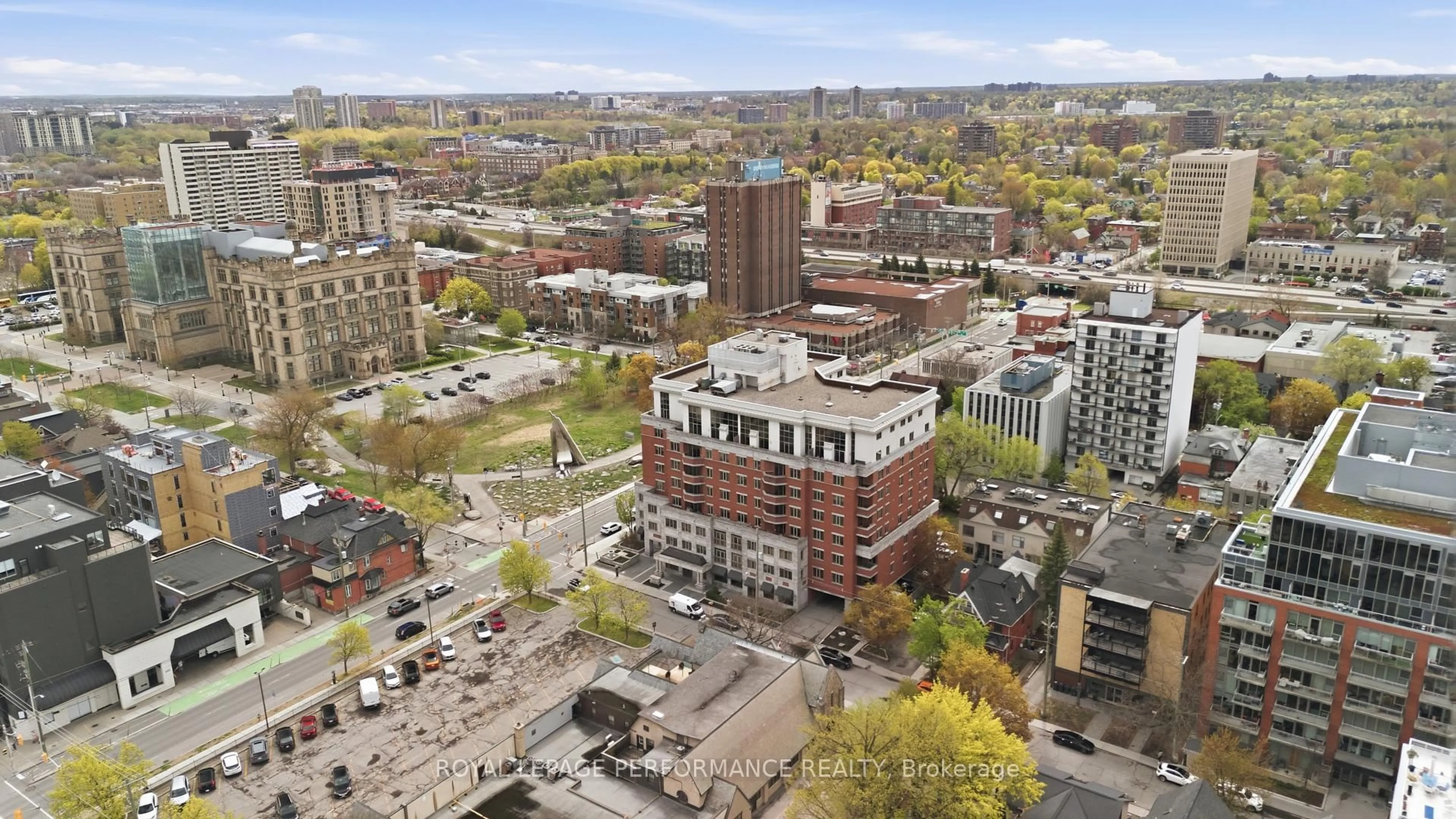 A pic from outside/outdoor area/front of a property/back of a property/a pic from drone, city buildings view from balcony for 320 McLeod St #312, Ottawa Ontario K2P 1A3