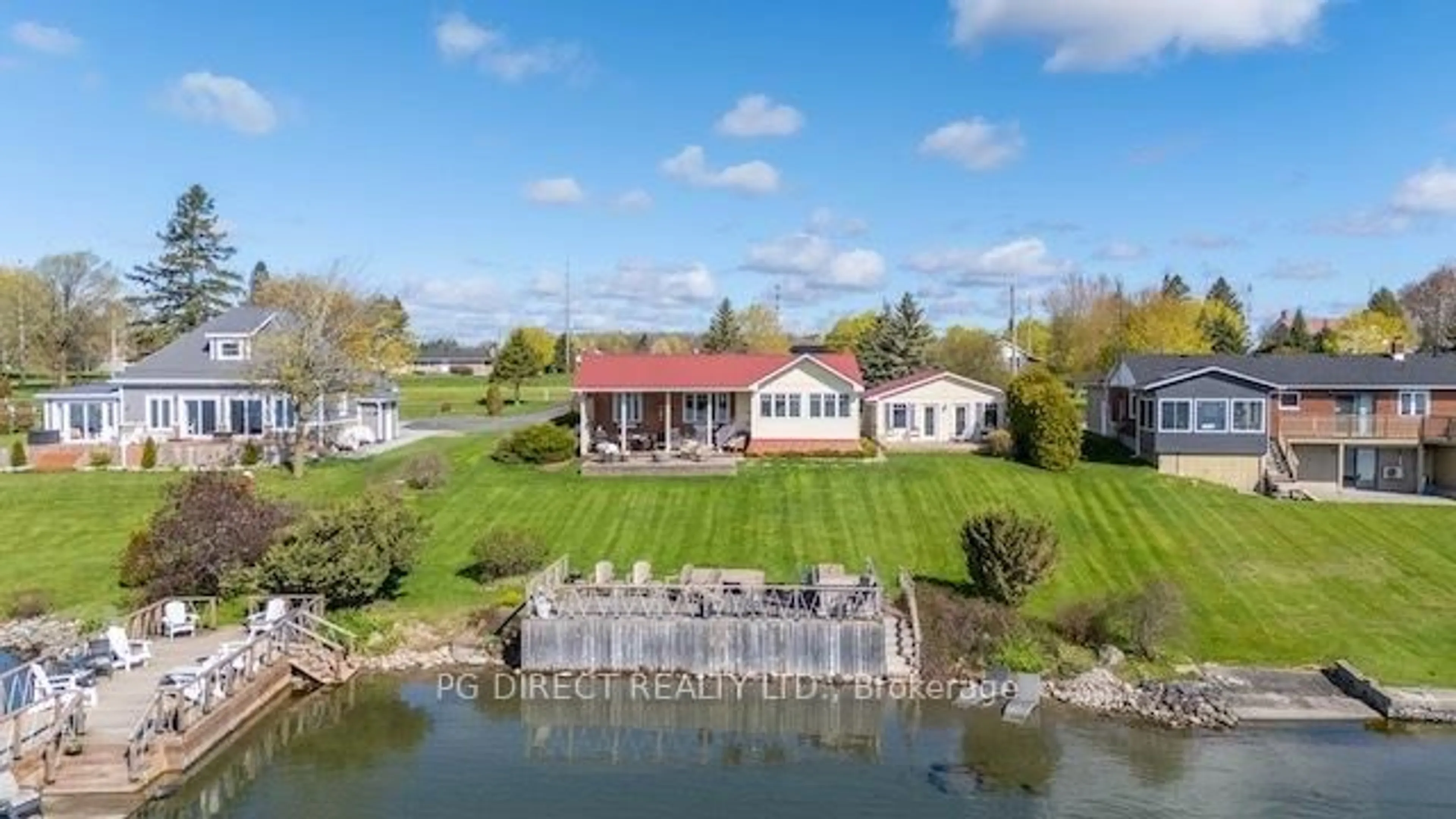 A pic from outside/outdoor area/front of a property/back of a property/a pic from drone, water/lake/river/ocean view for 9 Shoreline Rd, Edwardsburgh/Cardinal Ontario K0E 1T1