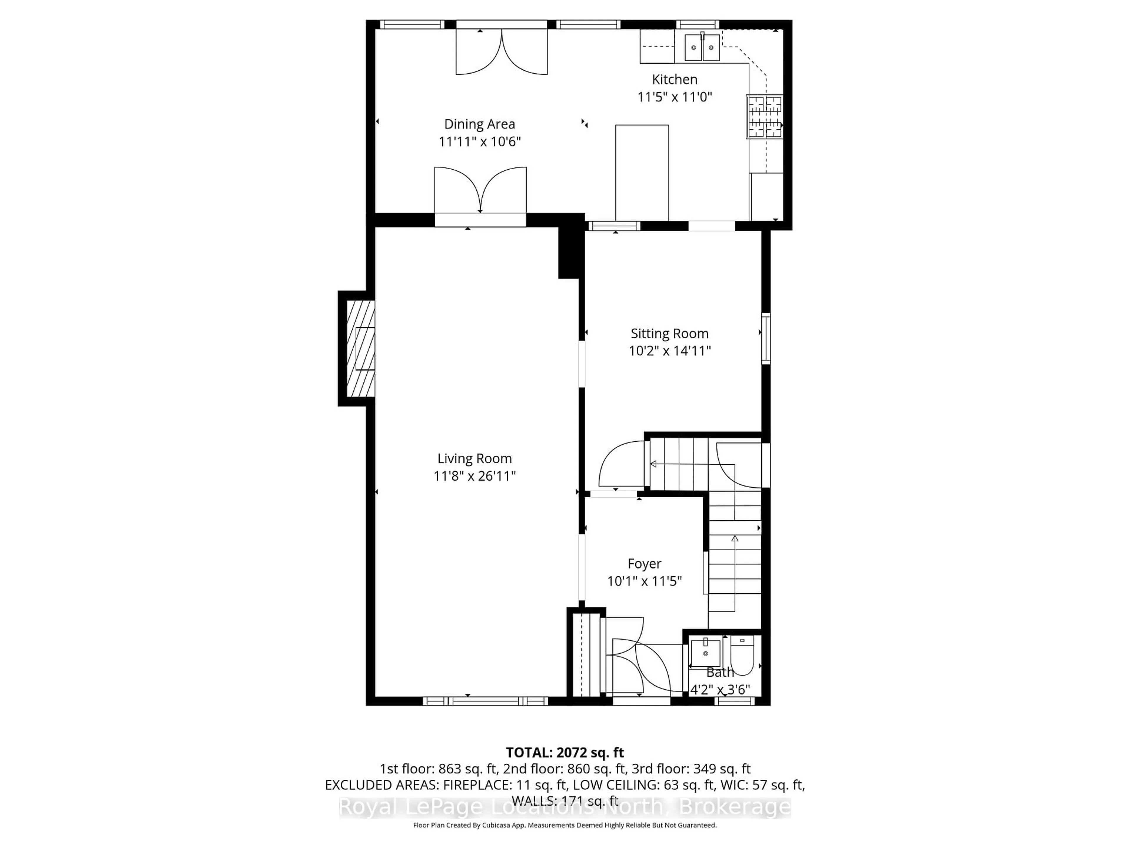 Floor plan for 1080 4th 'A' Ave, Owen Sound Ontario N4K 5A1