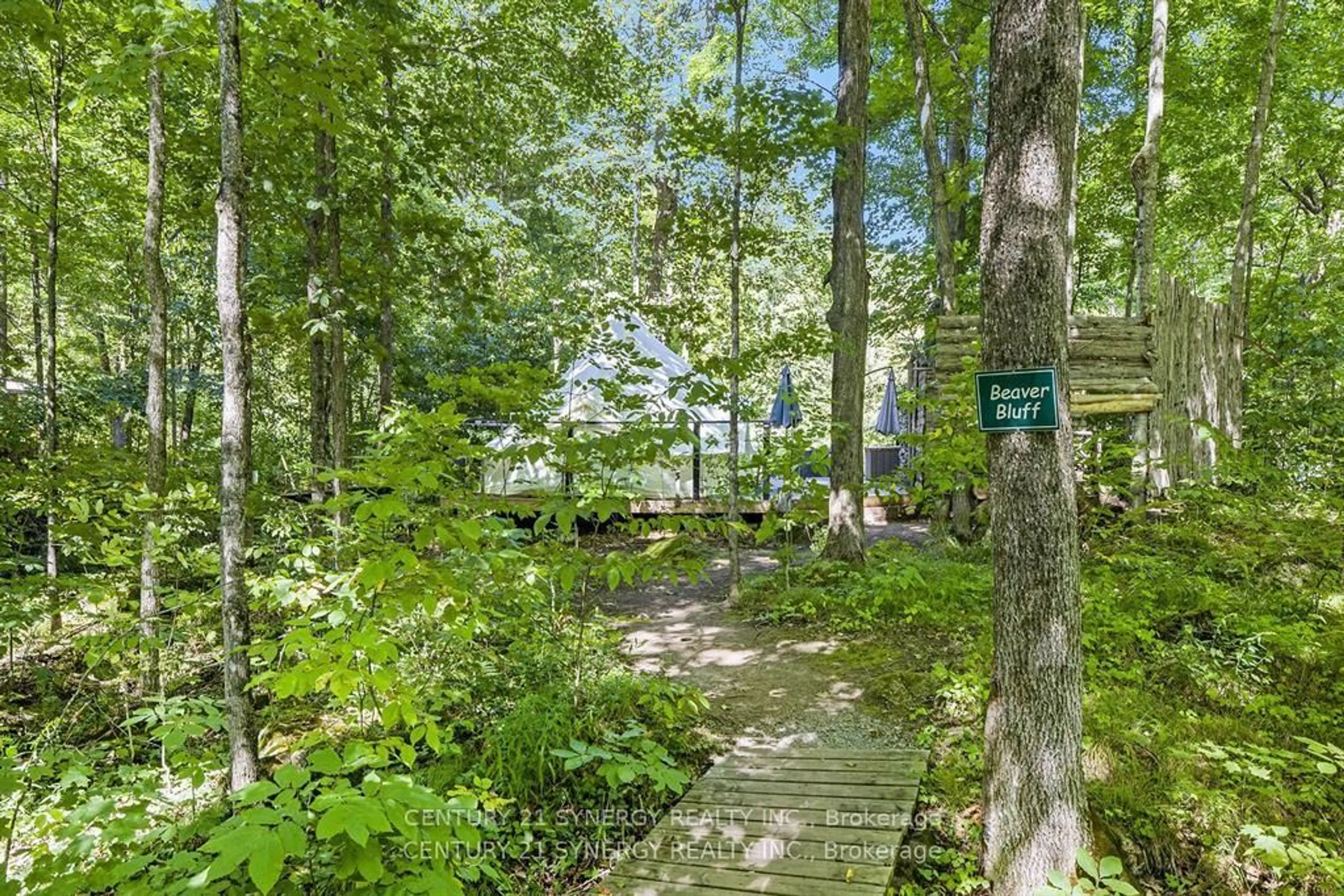 Patio, forest/trees view for 56 Kelly Rd, Rideau Lakes Ontario K0G 1X0