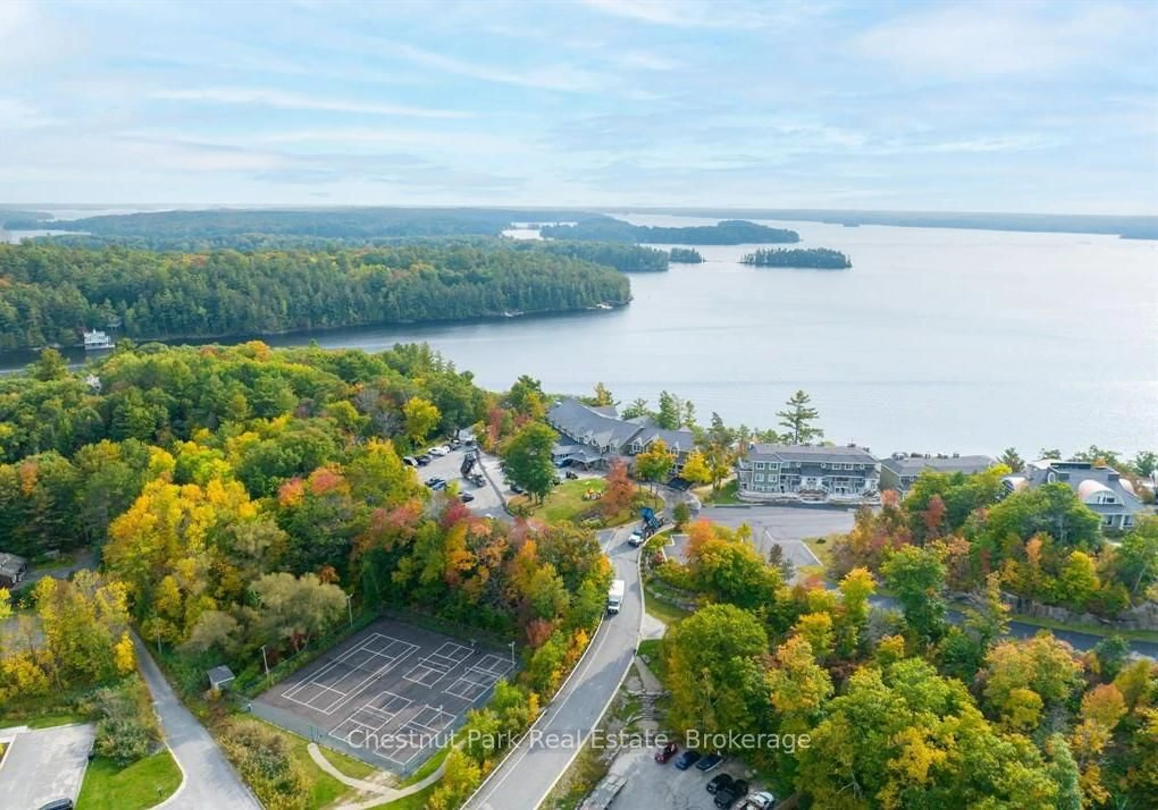 A pic from outside/outdoor area/front of a property/back of a property/a pic from drone, water/lake/river/ocean view for 1869 Muskoka Rd 118 West Rd #BHVB201, Muskoka Lakes Ontario P1L 1W8