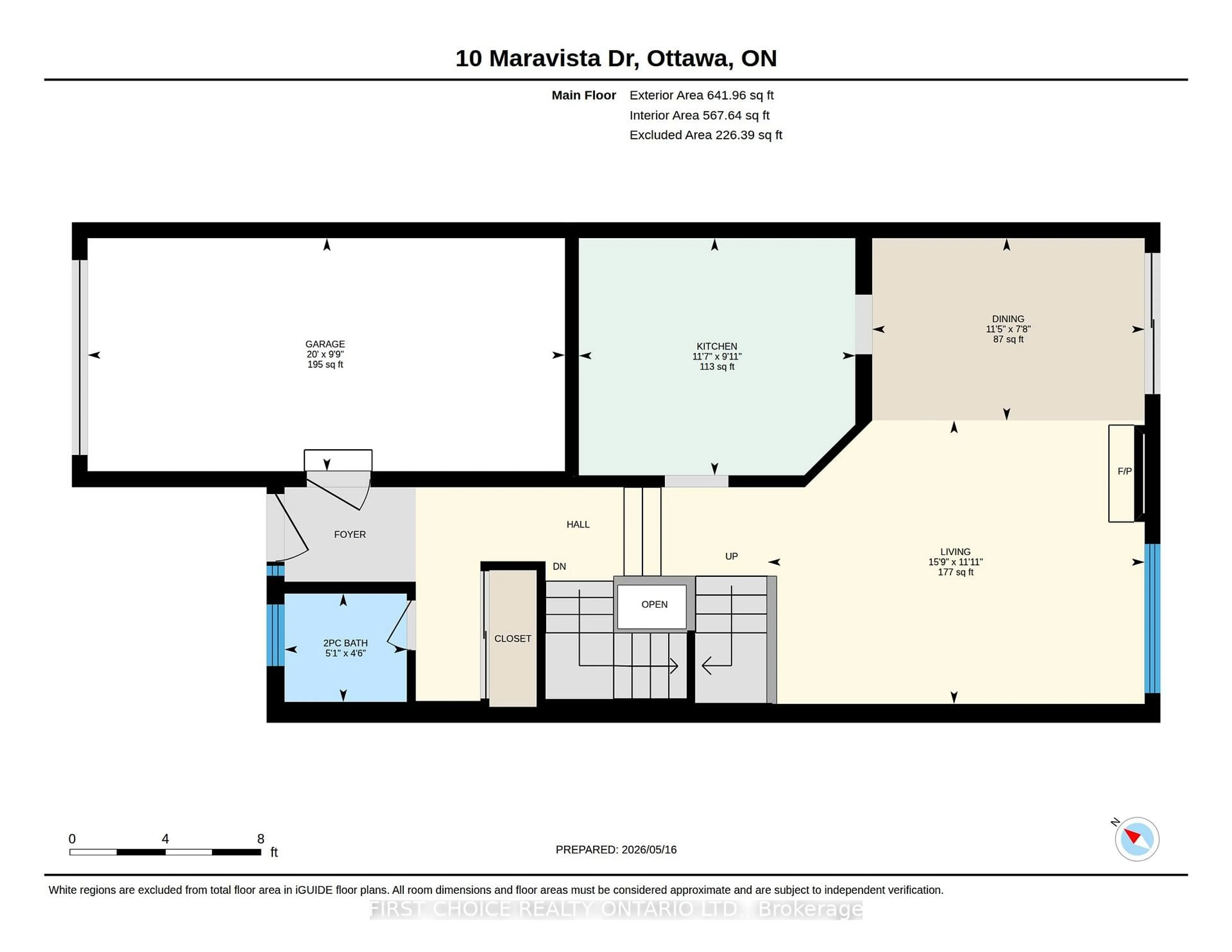 Floor plan for 10 Maravista Dr, Ottawa Ontario K2J 2Z5
