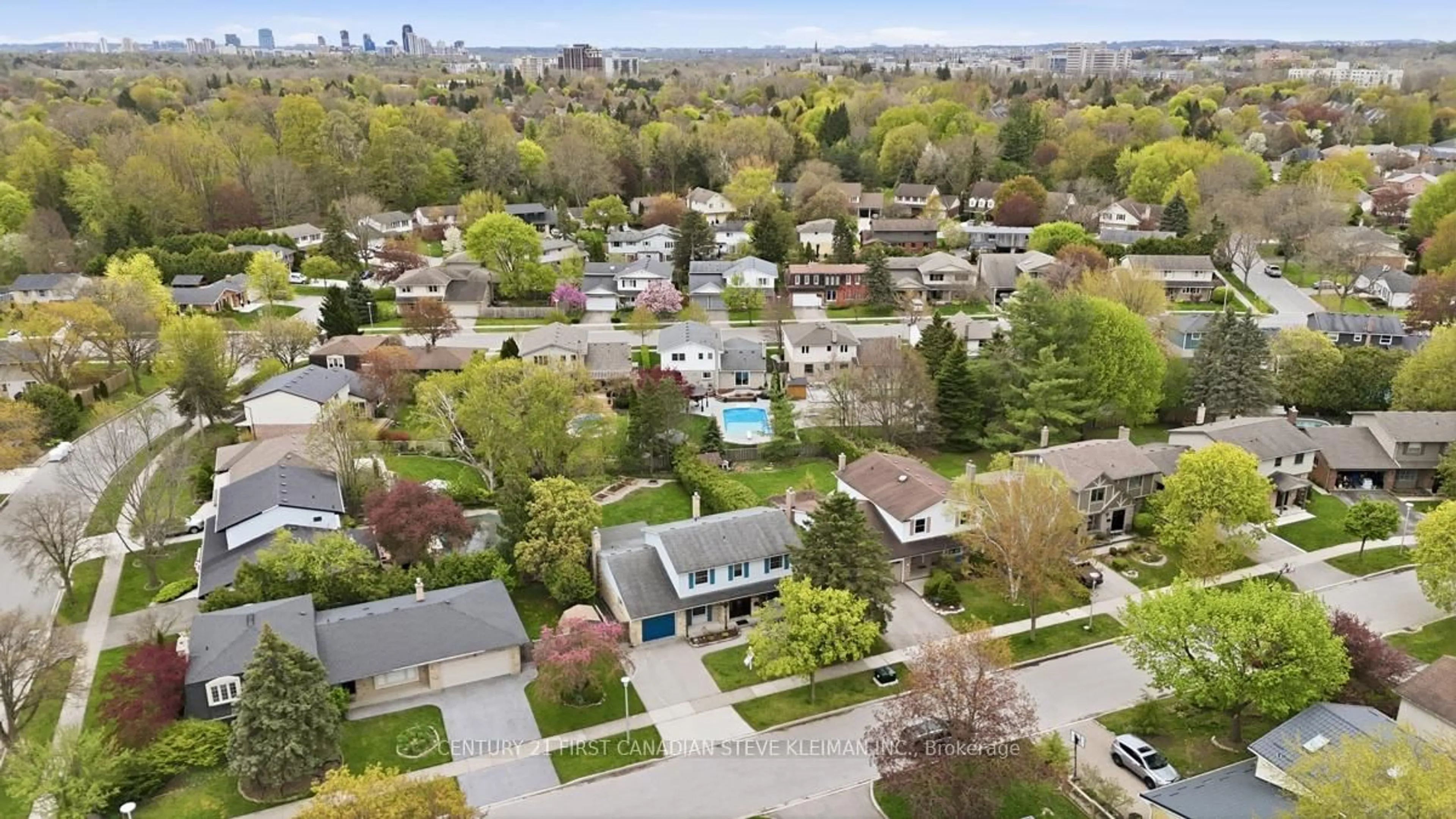 A pic from outside/outdoor area/front of a property/back of a property/a pic from drone, city buildings view from balcony for 76 Spencer Cres, London North Ontario N5X 2K6