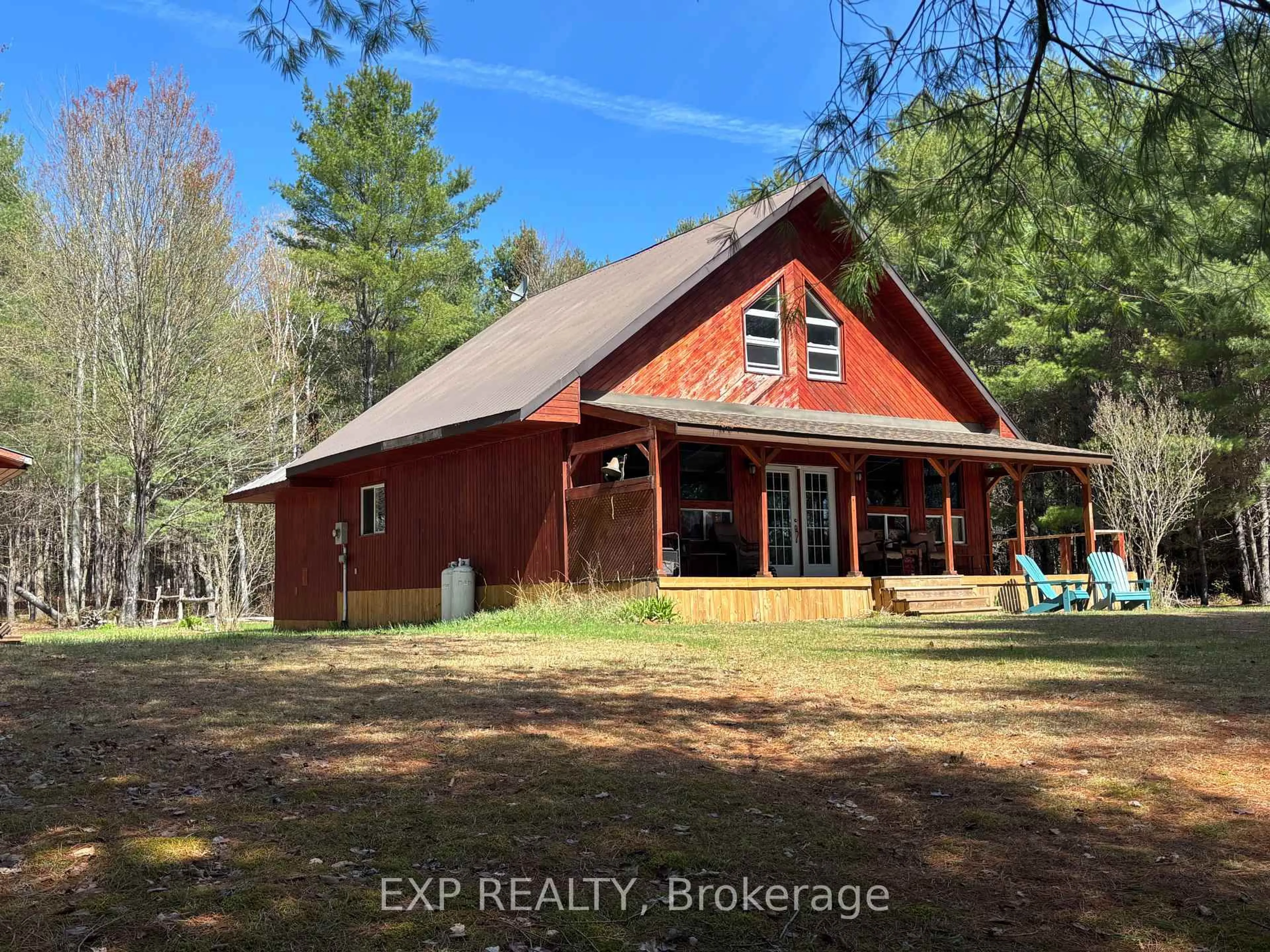 A pic from outside/outdoor area/front of a property/back of a property/a pic from drone, water/lake/river/ocean view for 297 Boyle Lane, Killaloe Ontario K0J 2A0