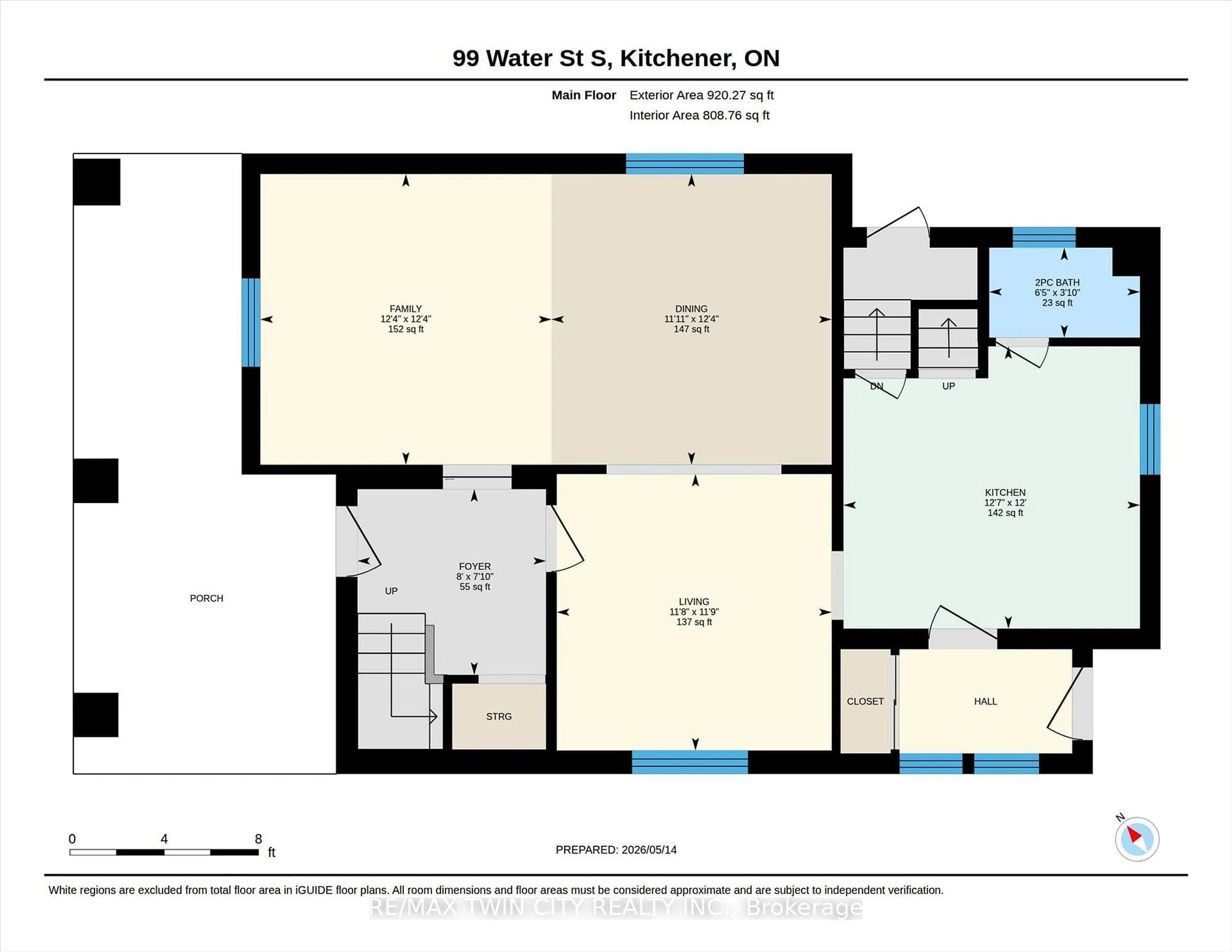 Floor plan for 99 Water St, Kitchener Ontario N2G 1Z4