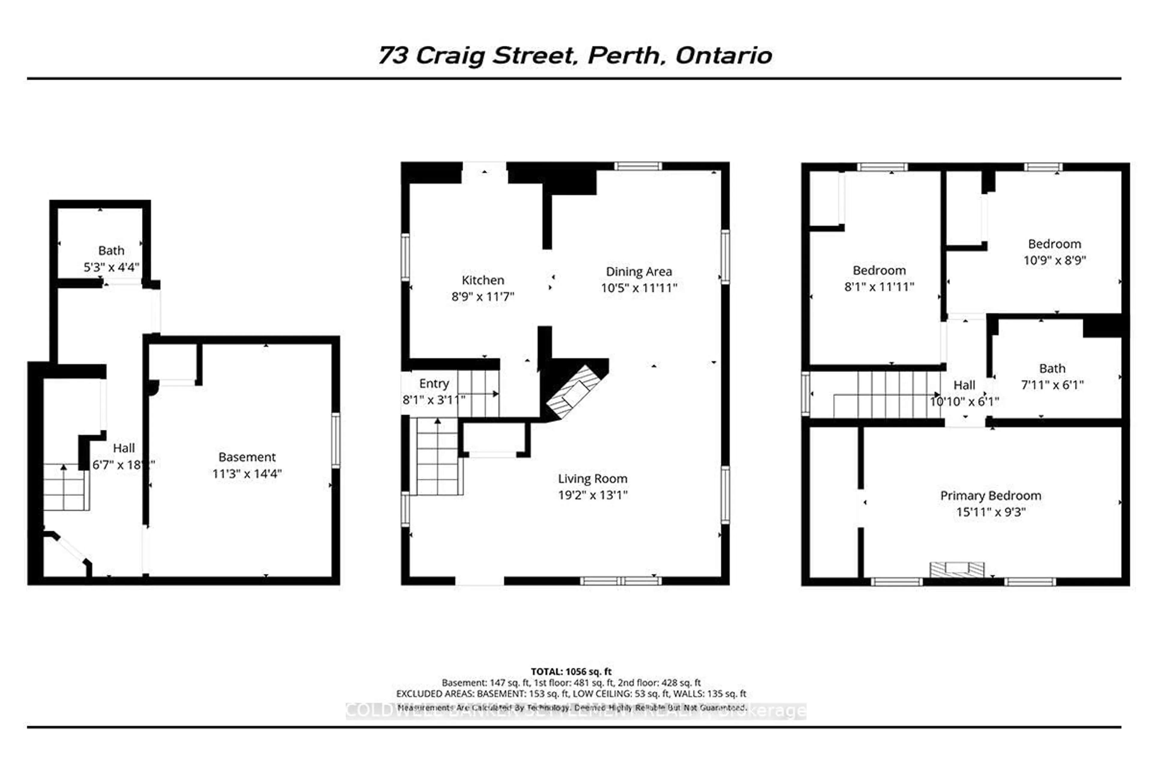 Floor plan for 73 Craig St, Perth Ontario K7H 1Y6