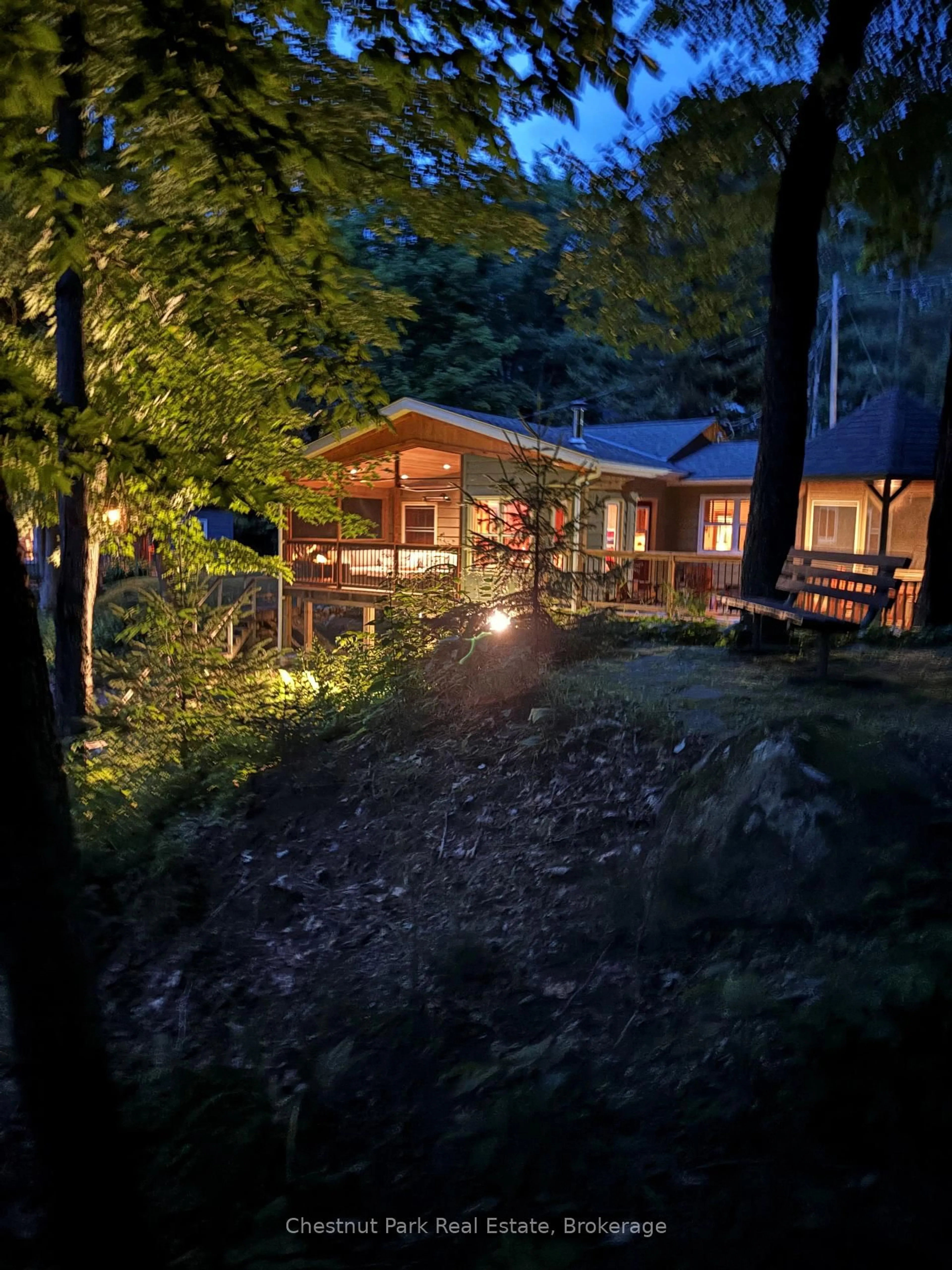 A pic from outside/outdoor area/front of a property/back of a property/a pic from drone, unknown for 1444 Nipissing Rd South Rd #Cottage D, Magnetawan Ontario P0A 1P0