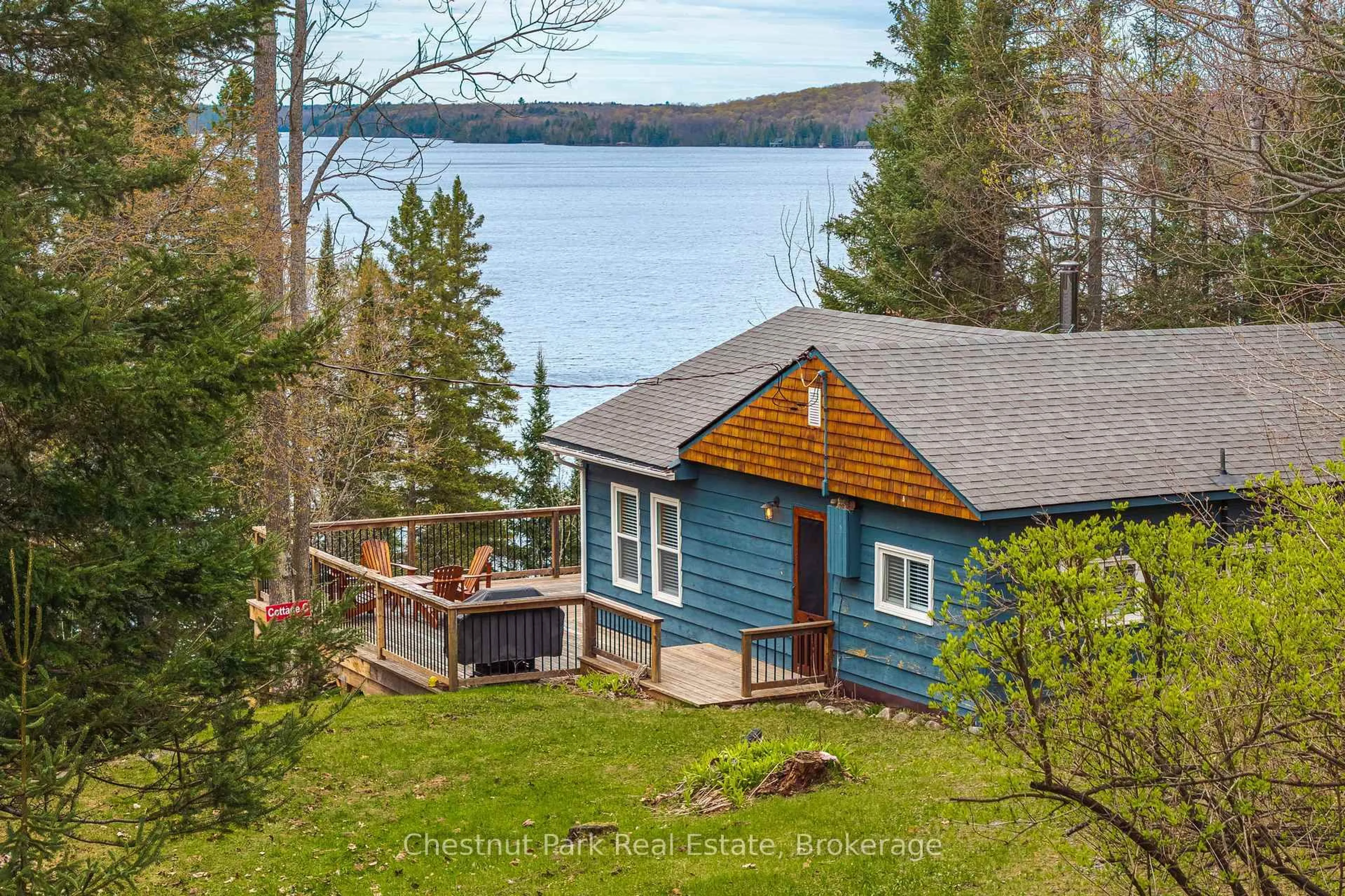 Patio, water/lake/river/ocean view for 1444 Nipissing Rd South Rd #Cottage C, Magnetawan Ontario P0A 1P0