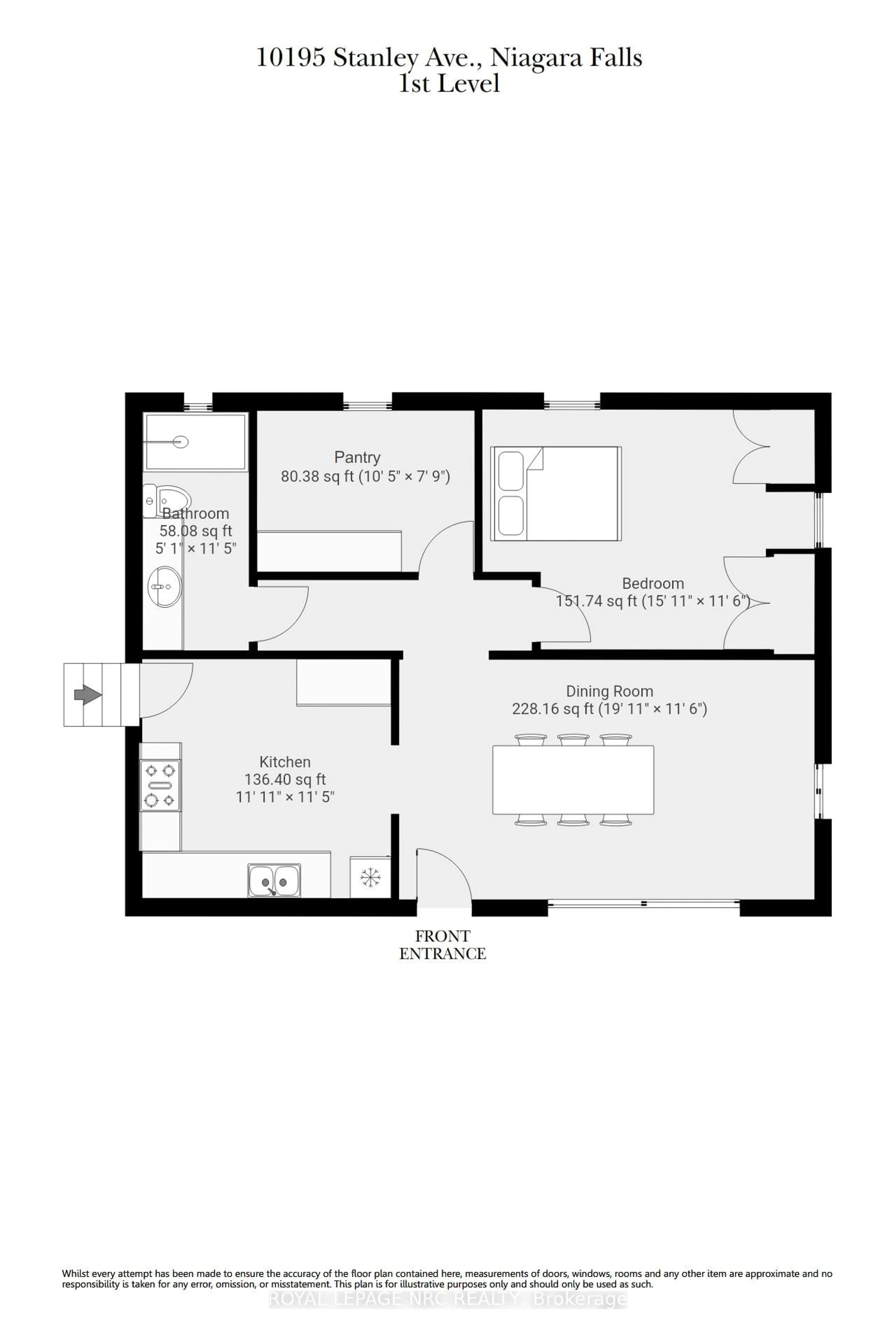 Floor plan for 10195 Stanley Ave, Niagara Falls Ontario L2E 6S6
