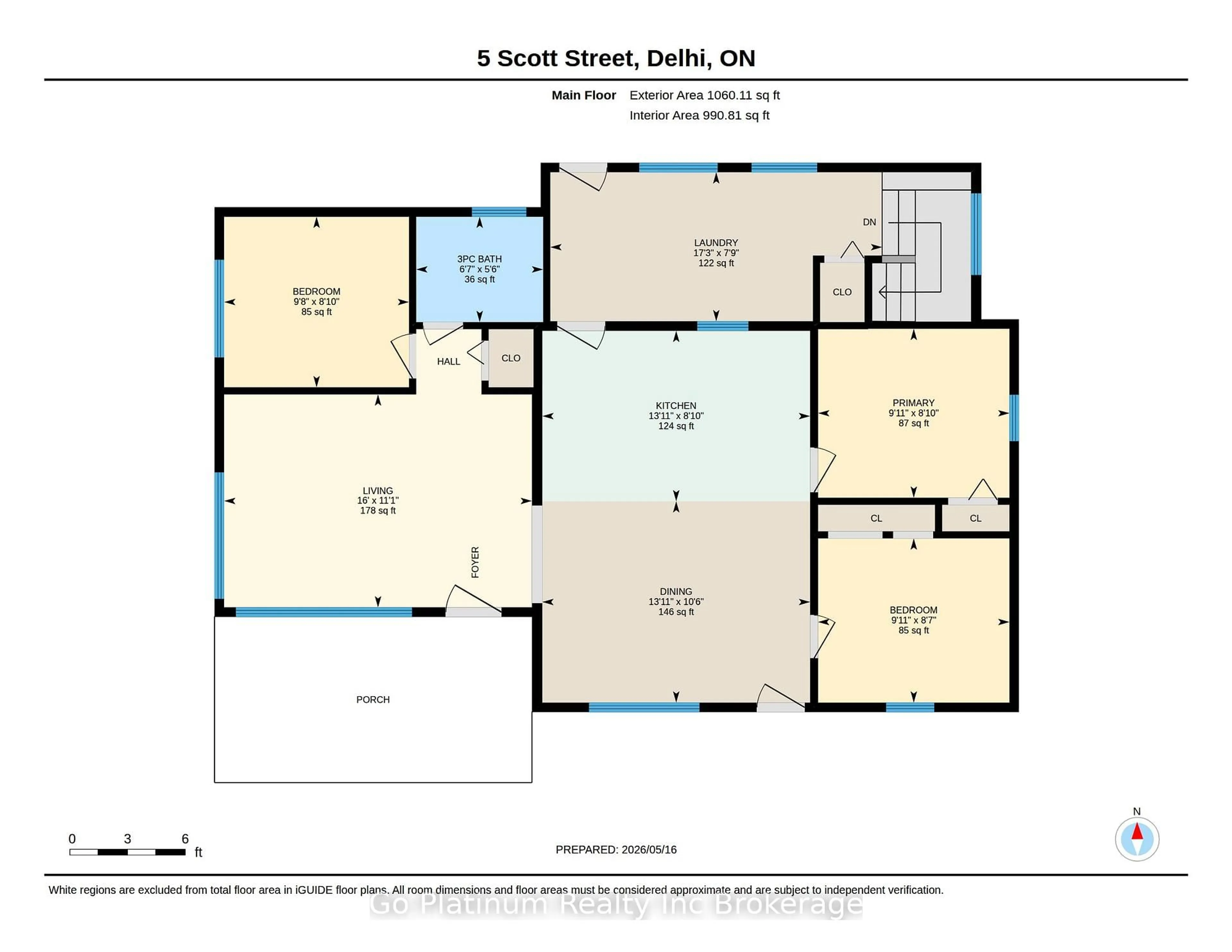 Floor plan for 5 Scott St, Norfolk Ontario N4B 1A1