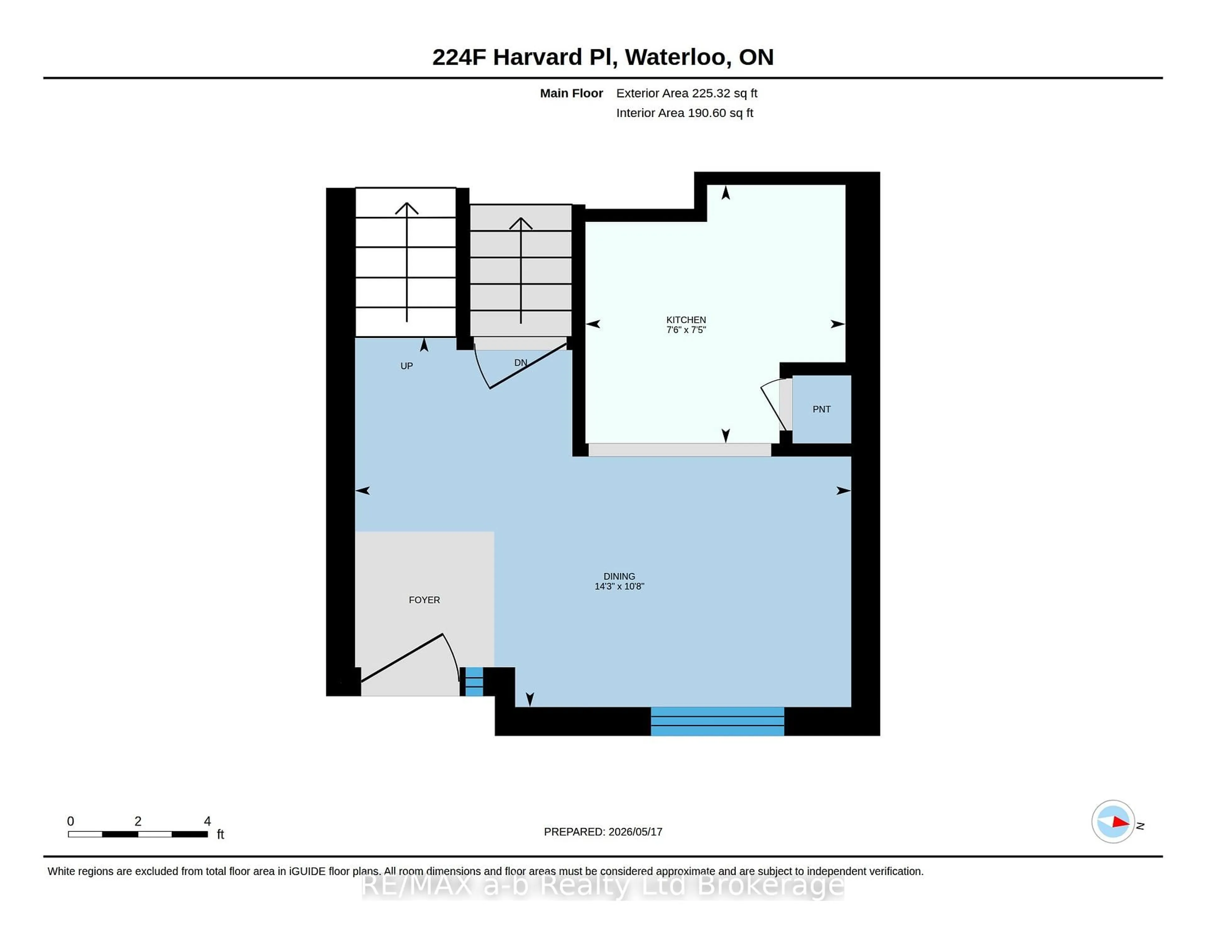 Floor plan for 224F Harvard Pl #18, Waterloo Ontario N2J 4G2