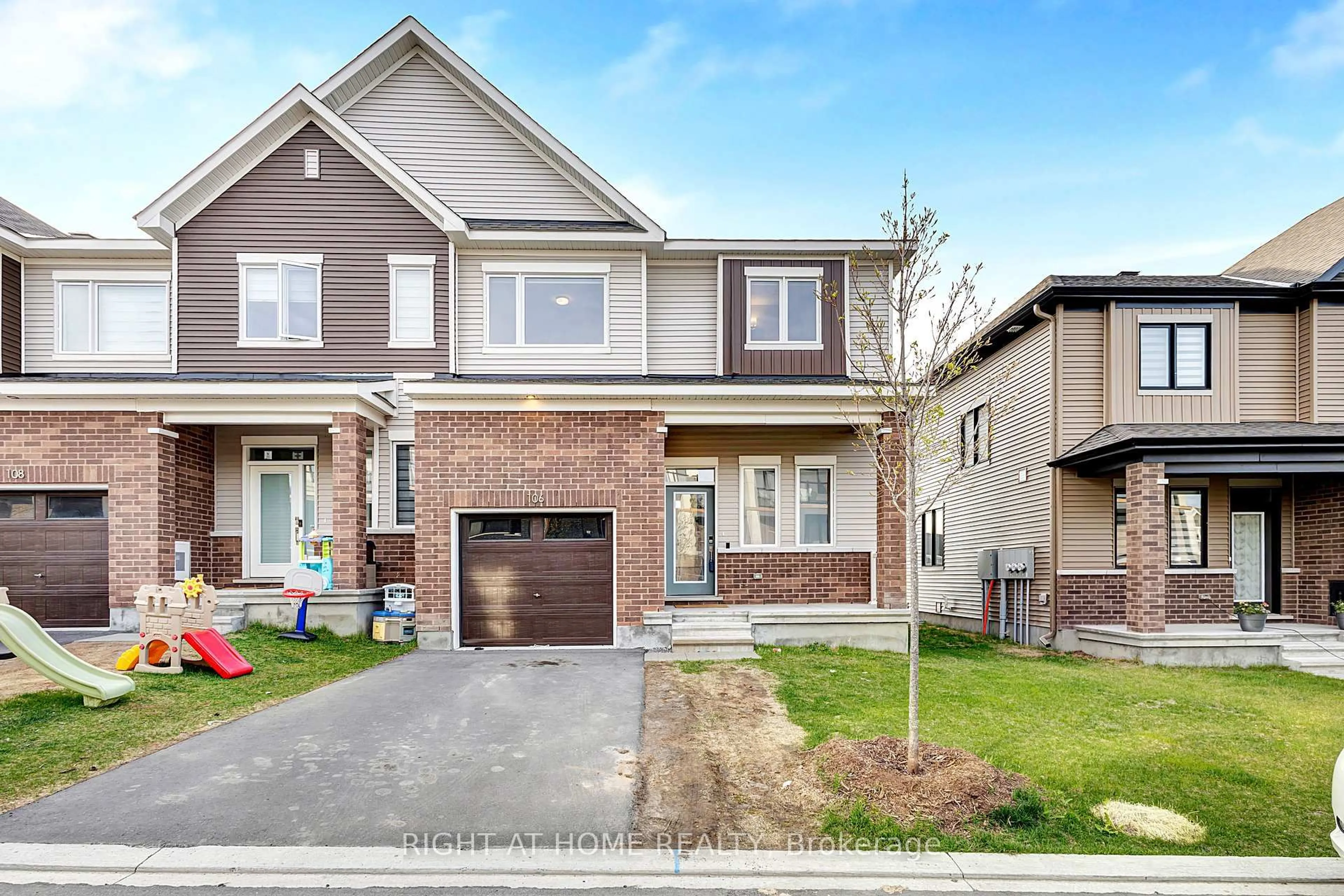 Home with brick exterior material, street for 106 Beebalm Cres, Ottawa Ontario K2J 7G5