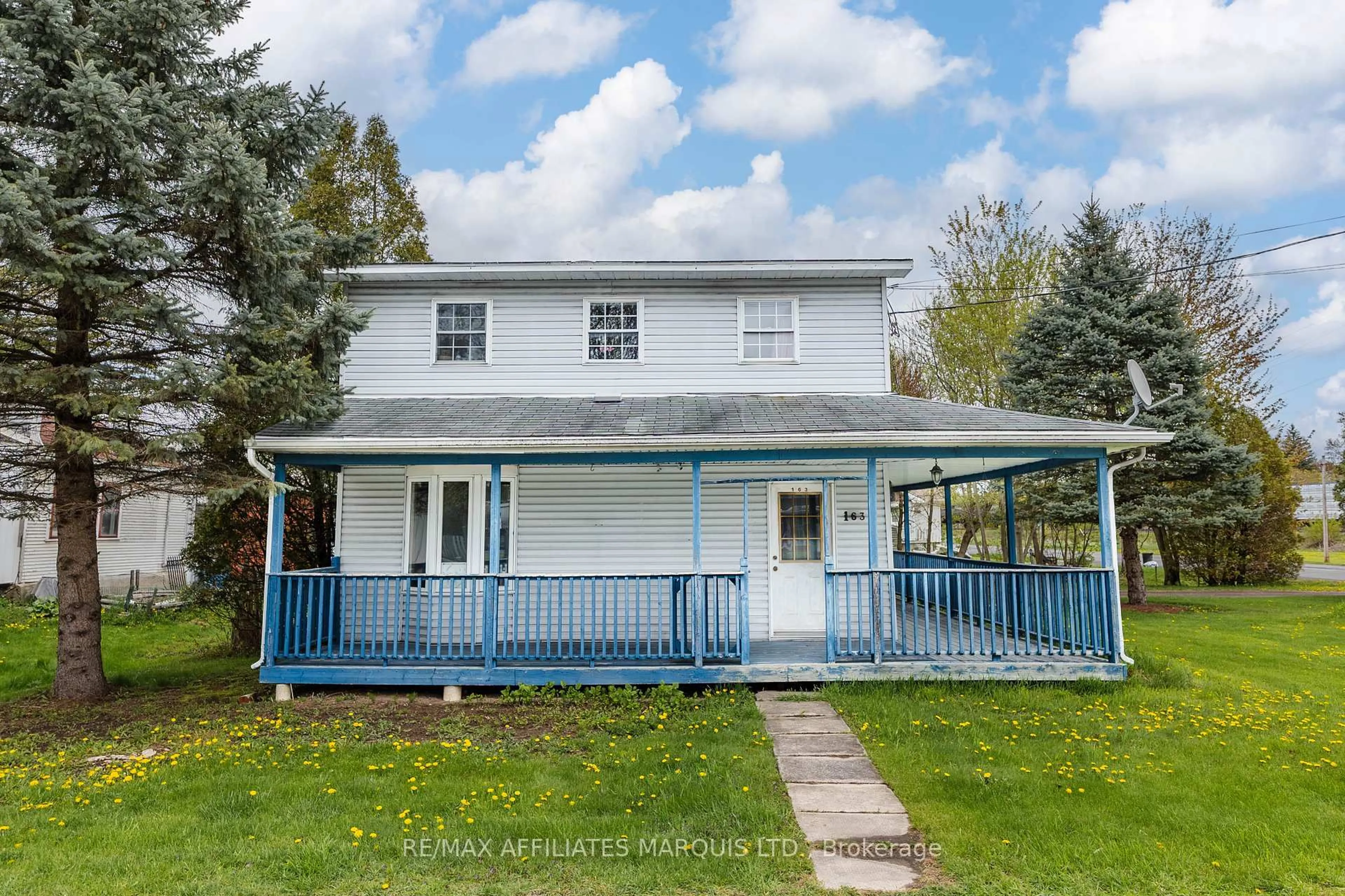A pic from outside/outdoor area/front of a property/back of a property/a pic from drone, street for 163 Military Rd, South Glengarry Ontario K0C 1N0