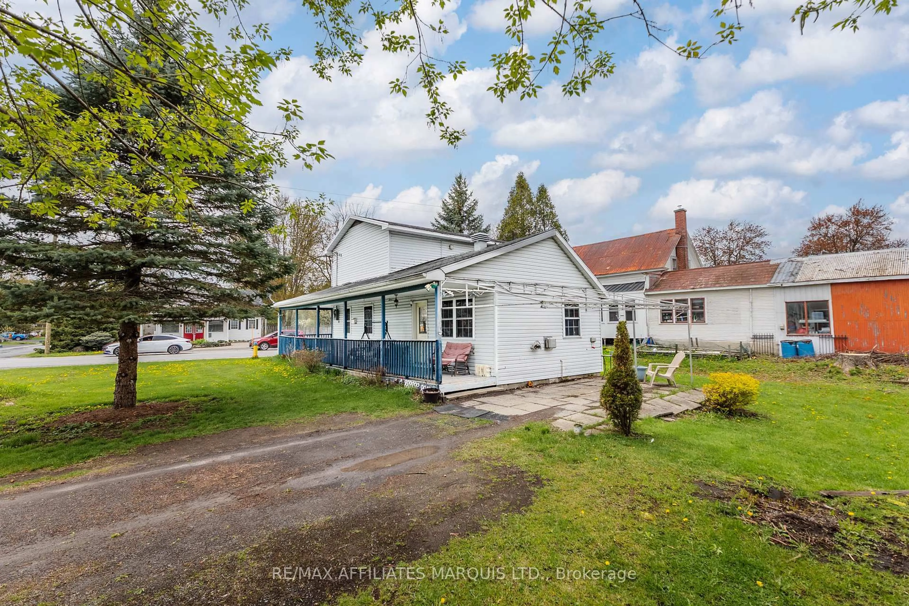 A pic from outside/outdoor area/front of a property/back of a property/a pic from drone, street for 163 Military Rd, South Glengarry Ontario K0C 1N0