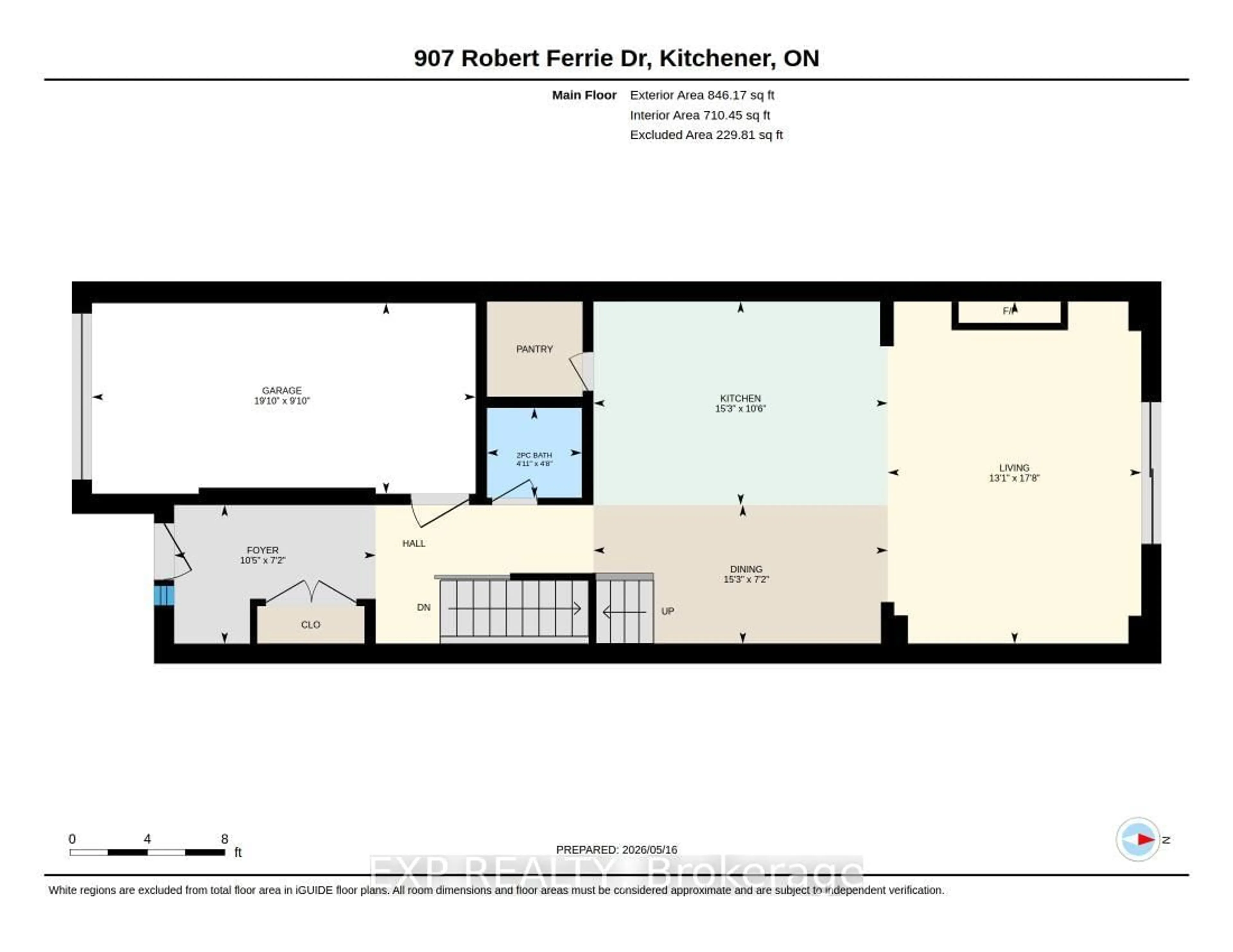Floor plan for 907 Robert Ferrie Dr, Kitchener Ontario N2R 0P2