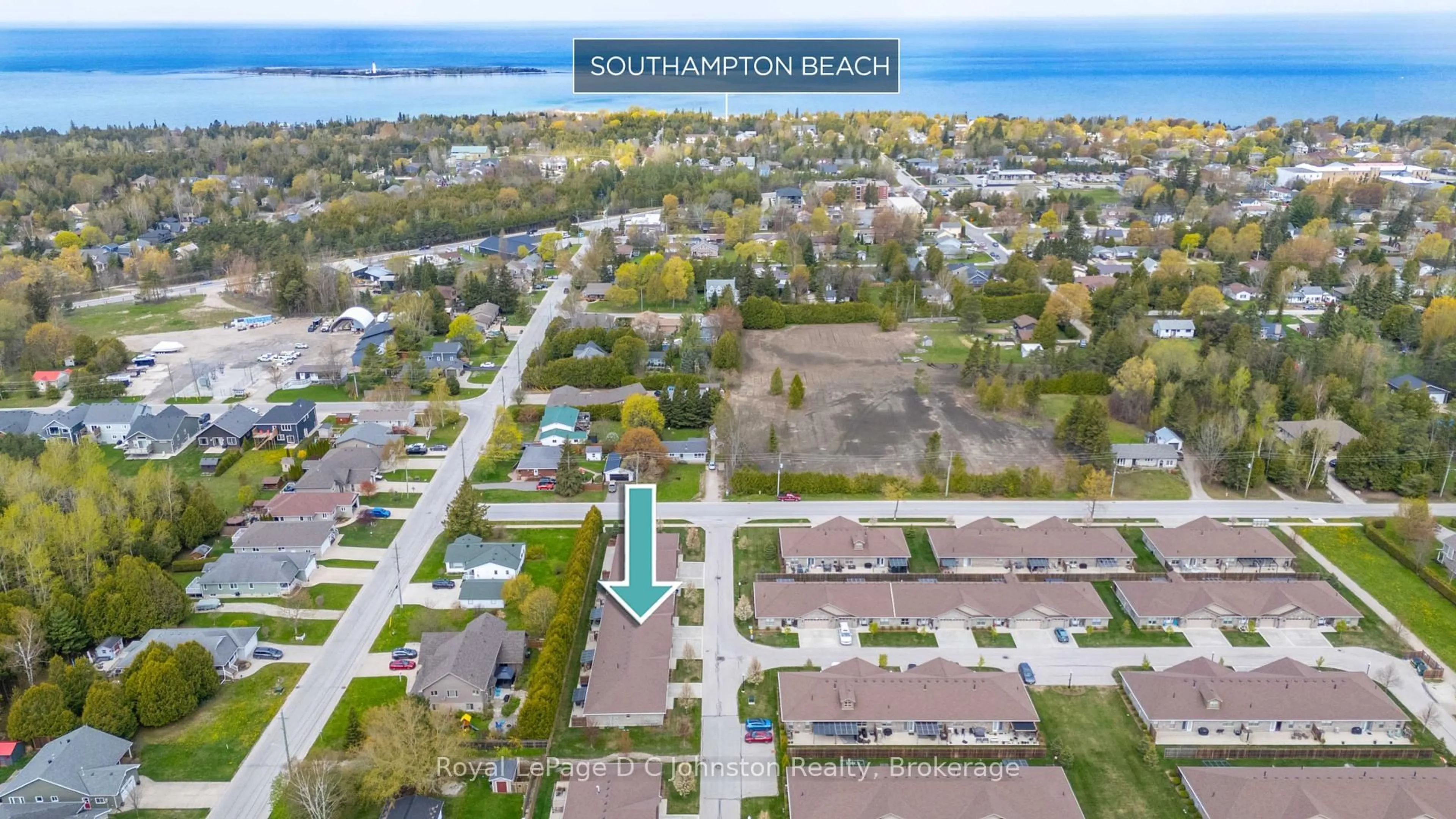 A pic from outside/outdoor area/front of a property/back of a property/a pic from drone, water/lake/river/ocean view for 246 Grey St #3, Saugeen Shores Ontario N0H 2L0