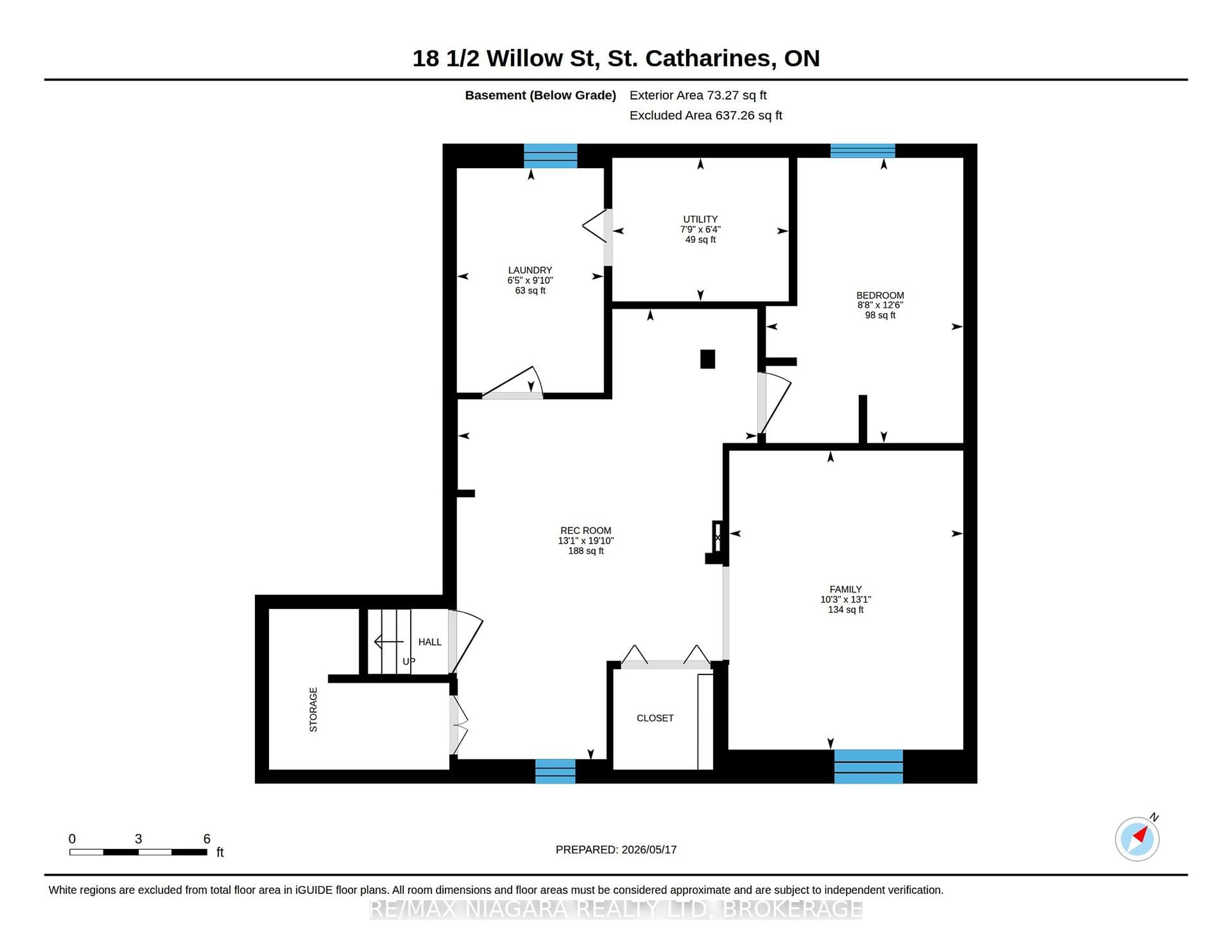 Floor plan for 18 1/2 Willow St, St. Catharines Ontario L2T 1N4