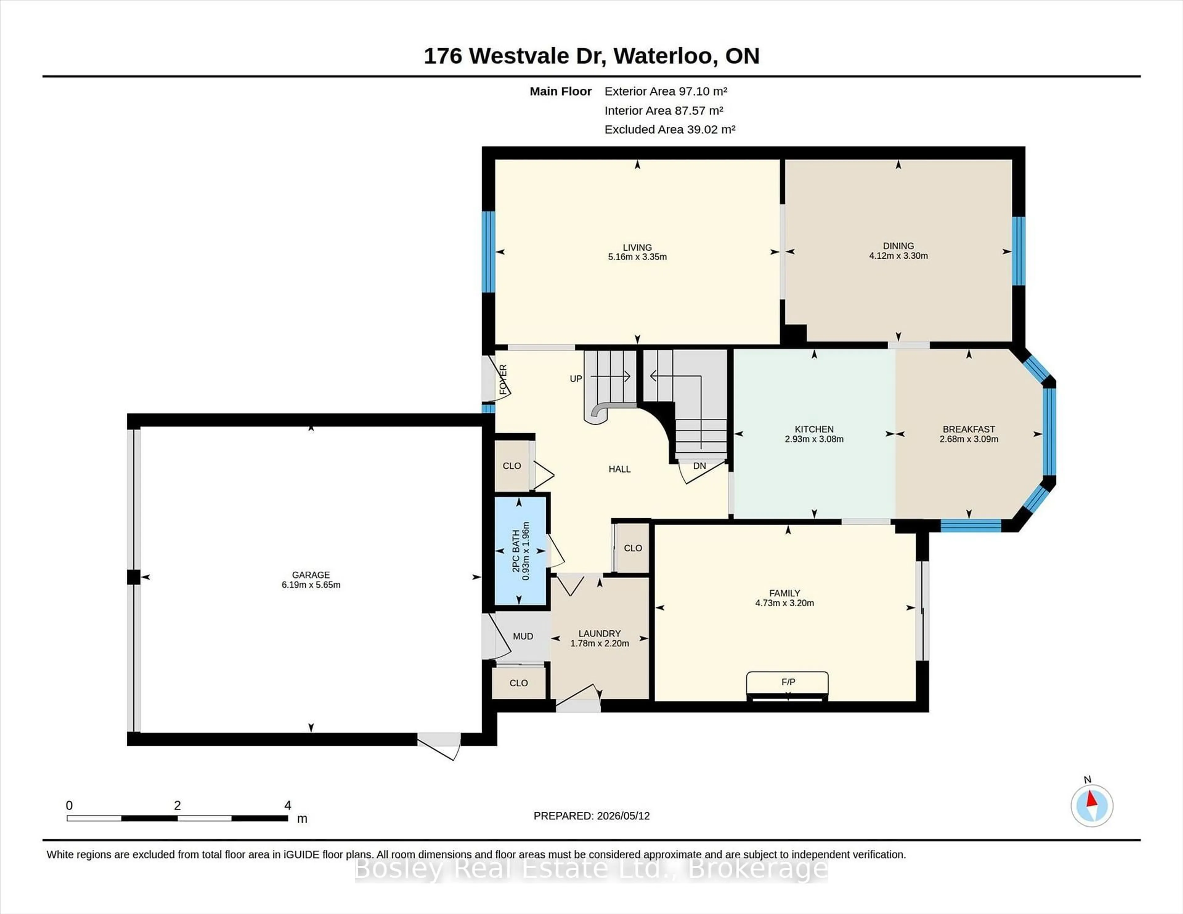 Floor plan for 176 Westvale Dr, Waterloo Ontario N2T 1C2