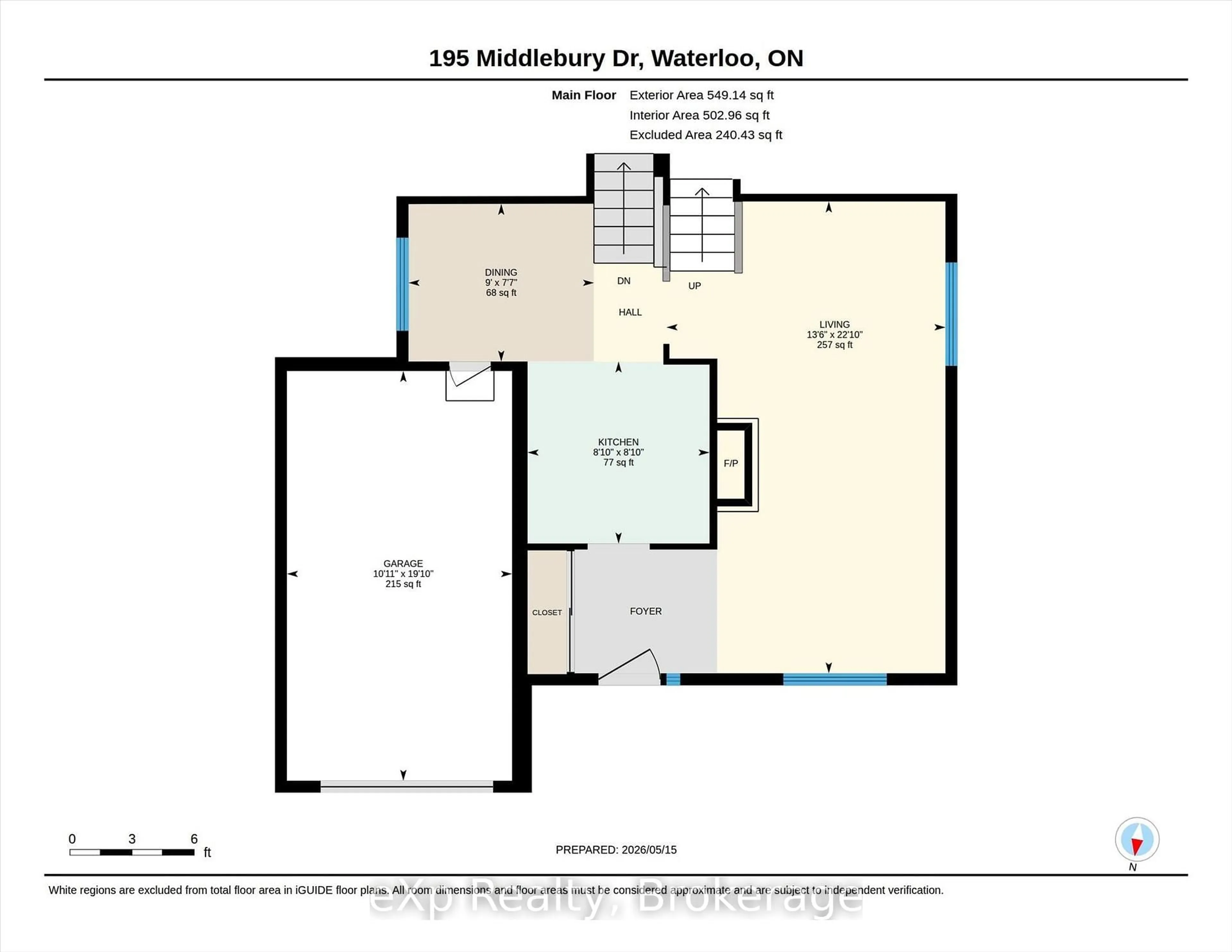 Floor plan for 195 Middlebury Dr, Waterloo Ontario N2T 2H6