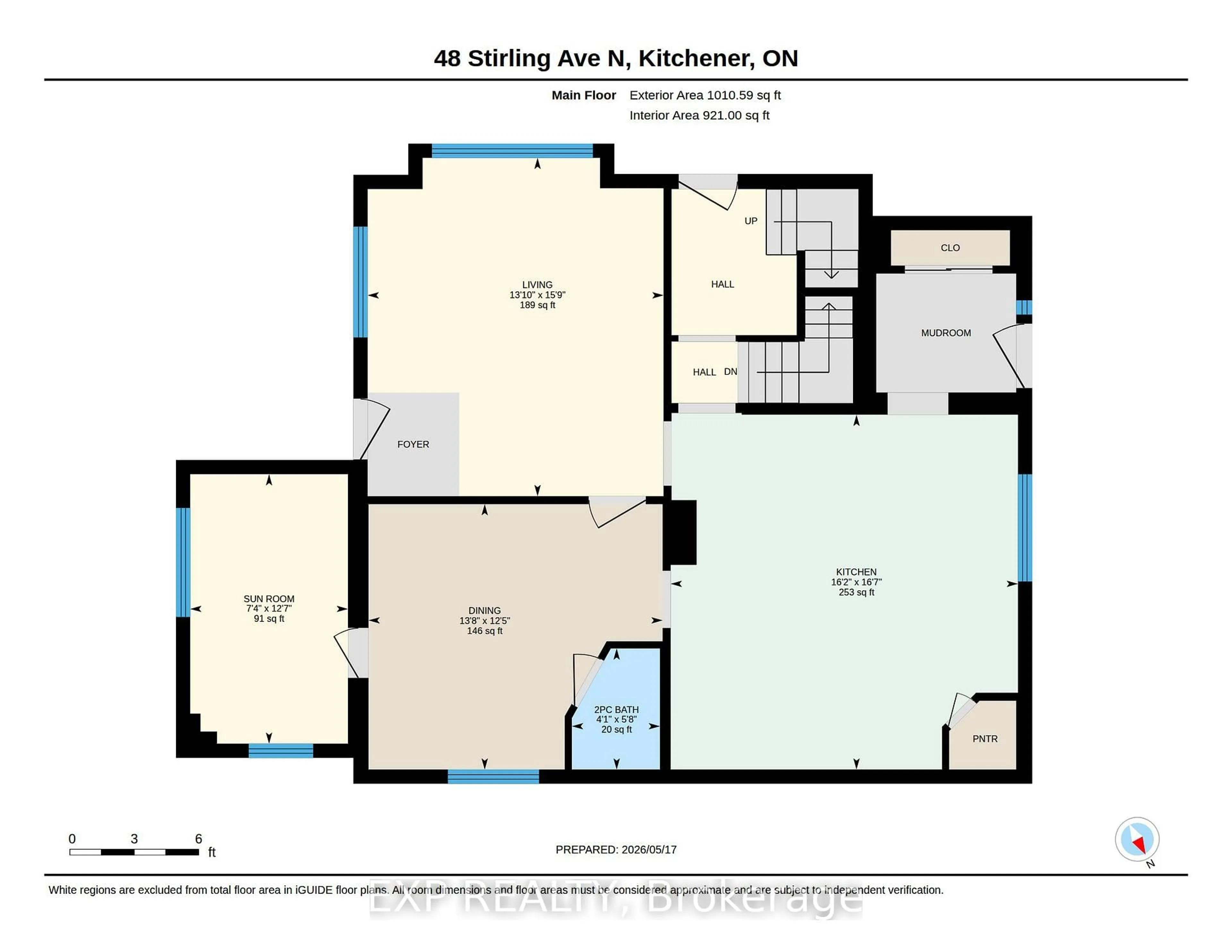 Floor plan for 48 Stirling Ave, Kitchener Ontario N2H 3G5