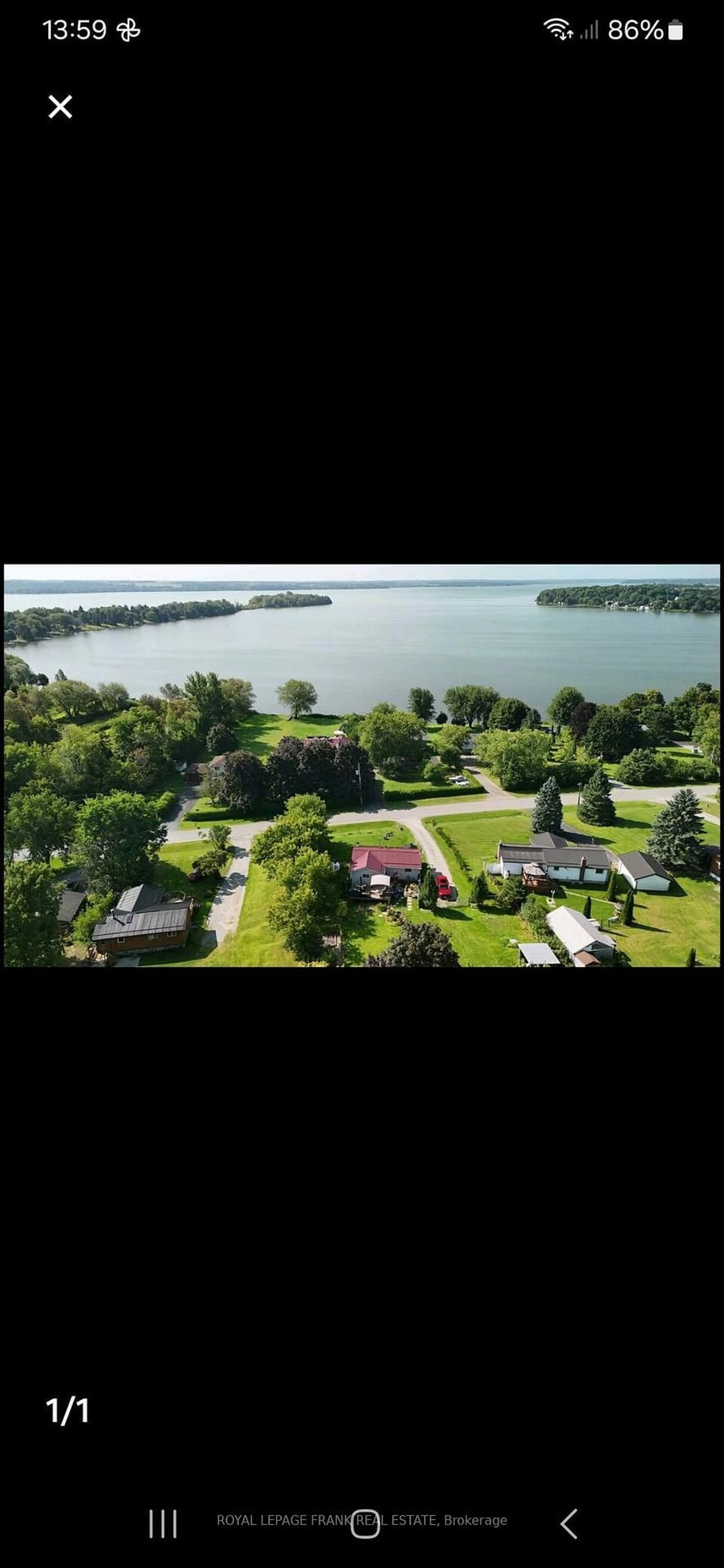 A pic from outside/outdoor area/front of a property/back of a property/a pic from drone, water/lake/river/ocean view for 56 Oakdene Cres, Kawartha Lakes Ontario K0M 2C0