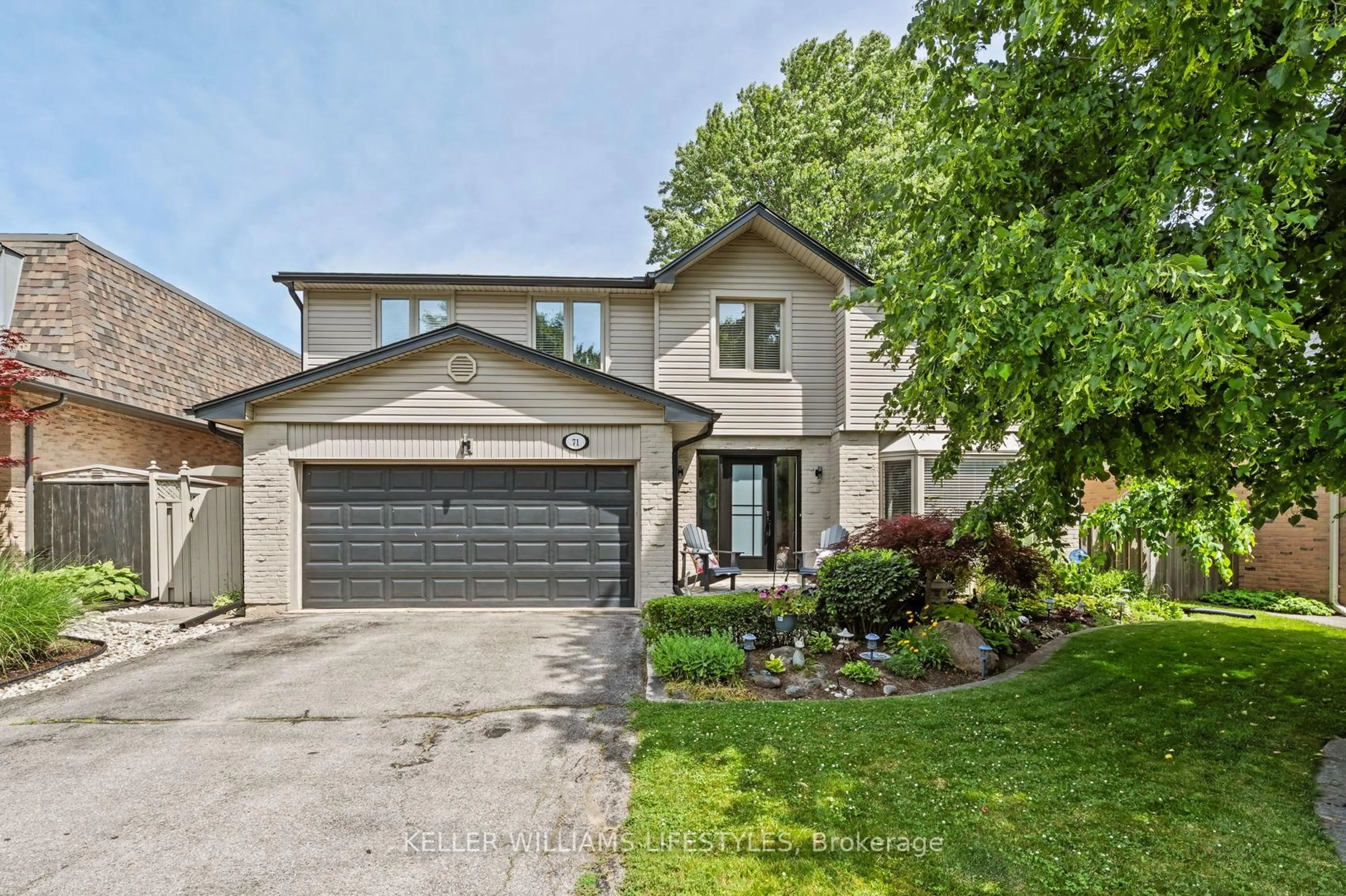 Home with vinyl exterior material, street for 71 Blackthorne Cres, London South Ontario N6J 4B3