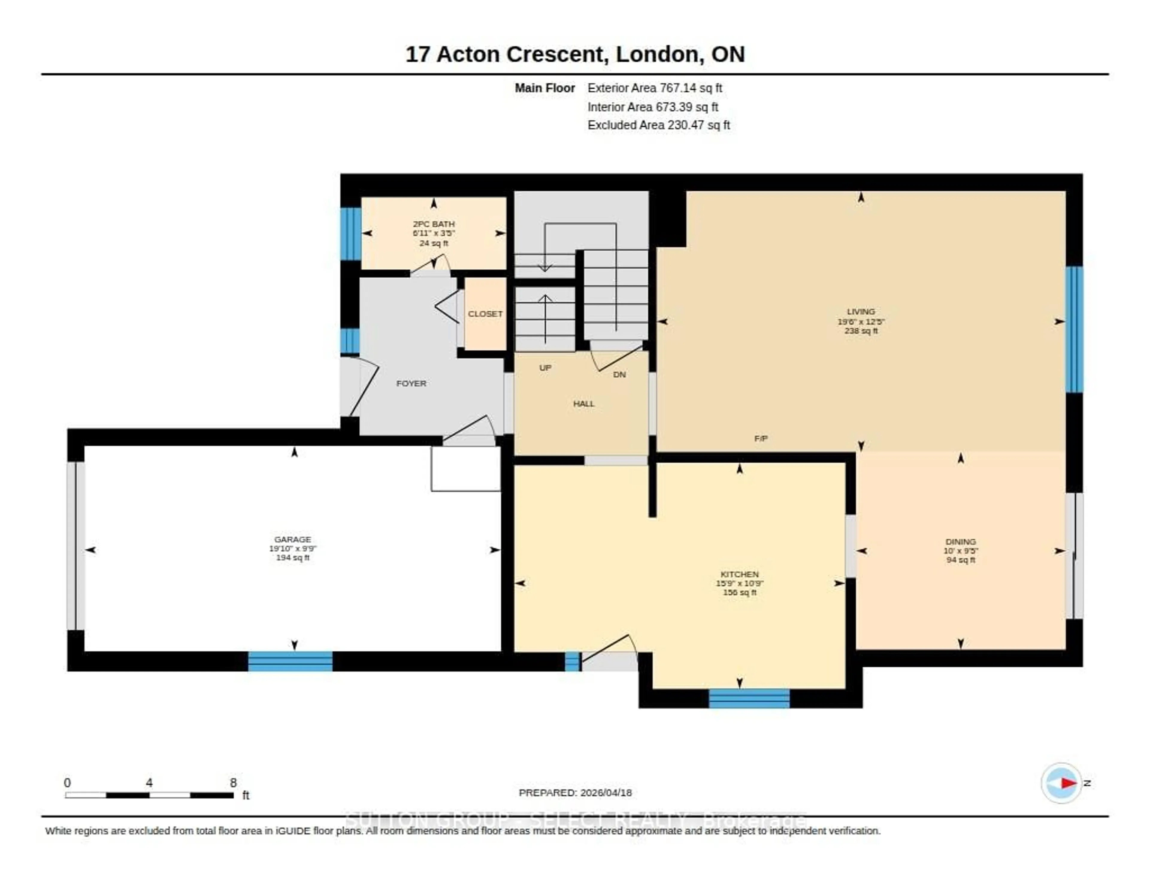 Floor plan for 17 ACTON Cres, London South Ontario N6E 1W6
