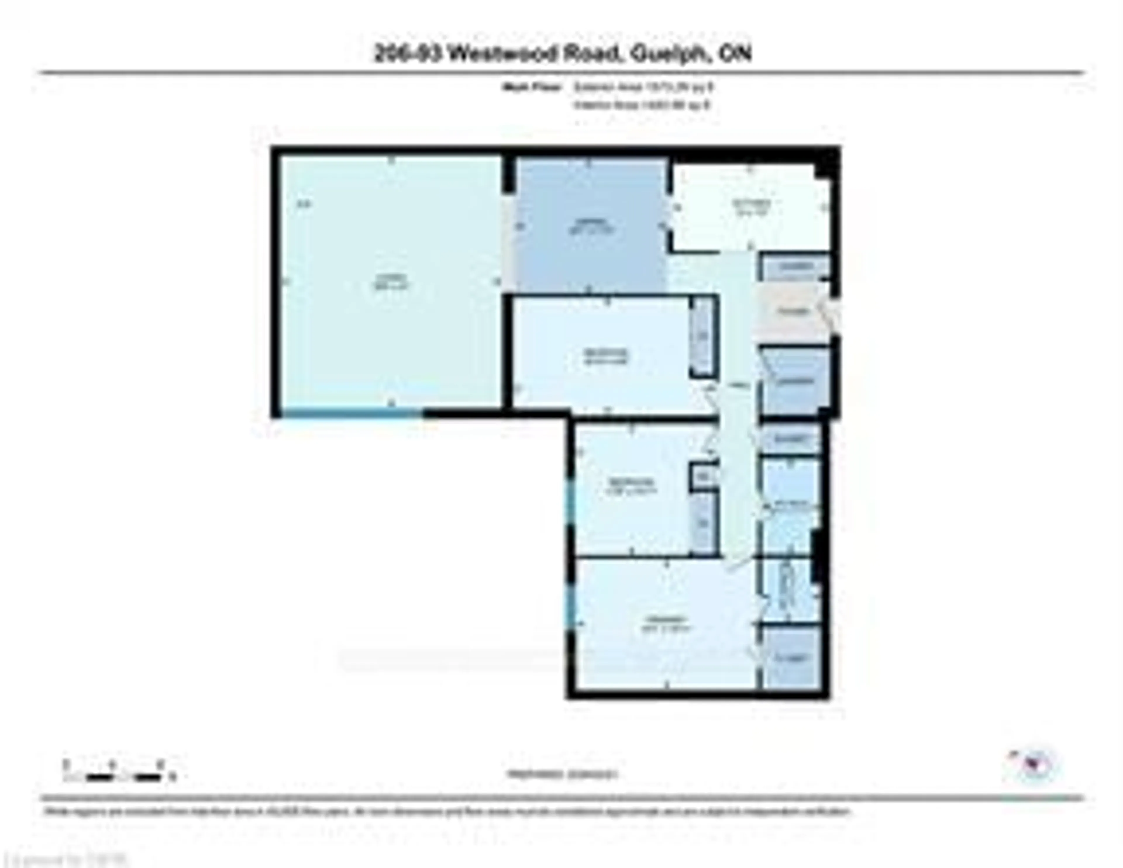 Floor plan for 93 Westwood Rd #206, Guelph Ontario N1H 7J7