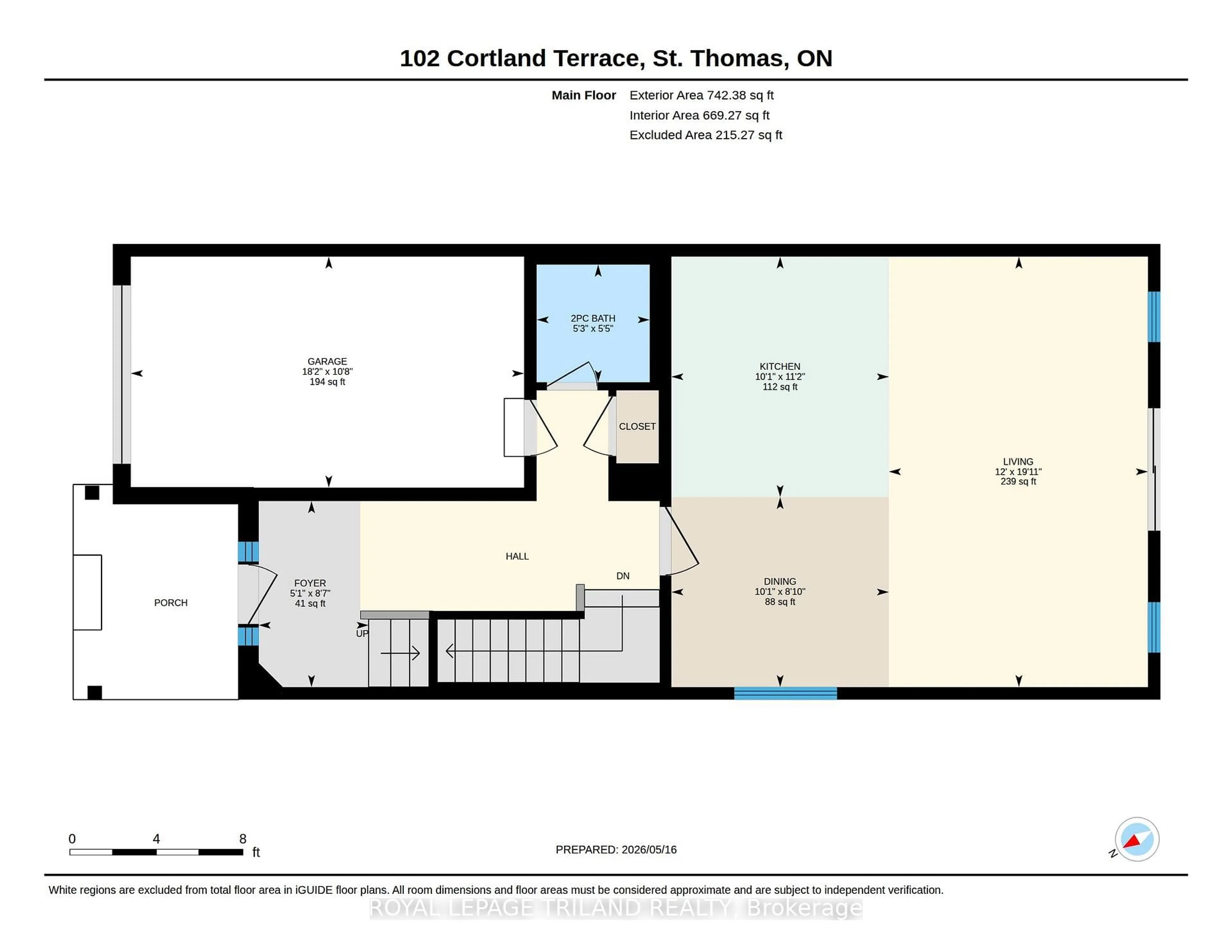 Floor plan for 102 Cortland Terr, St. Thomas Ontario N5R 0P8