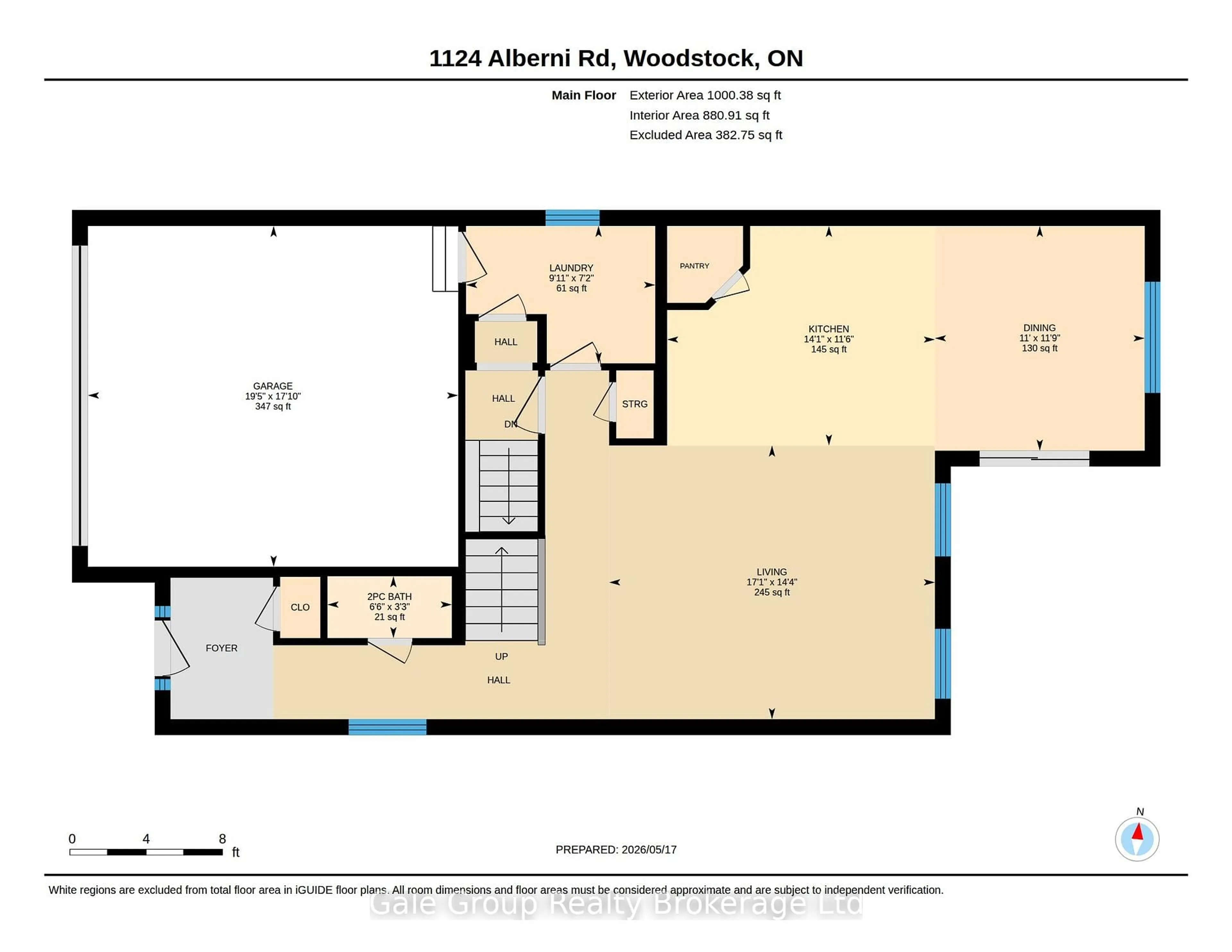 Floor plan for 1124 Alberni Rd, Woodstock Ontario N4T 0H8