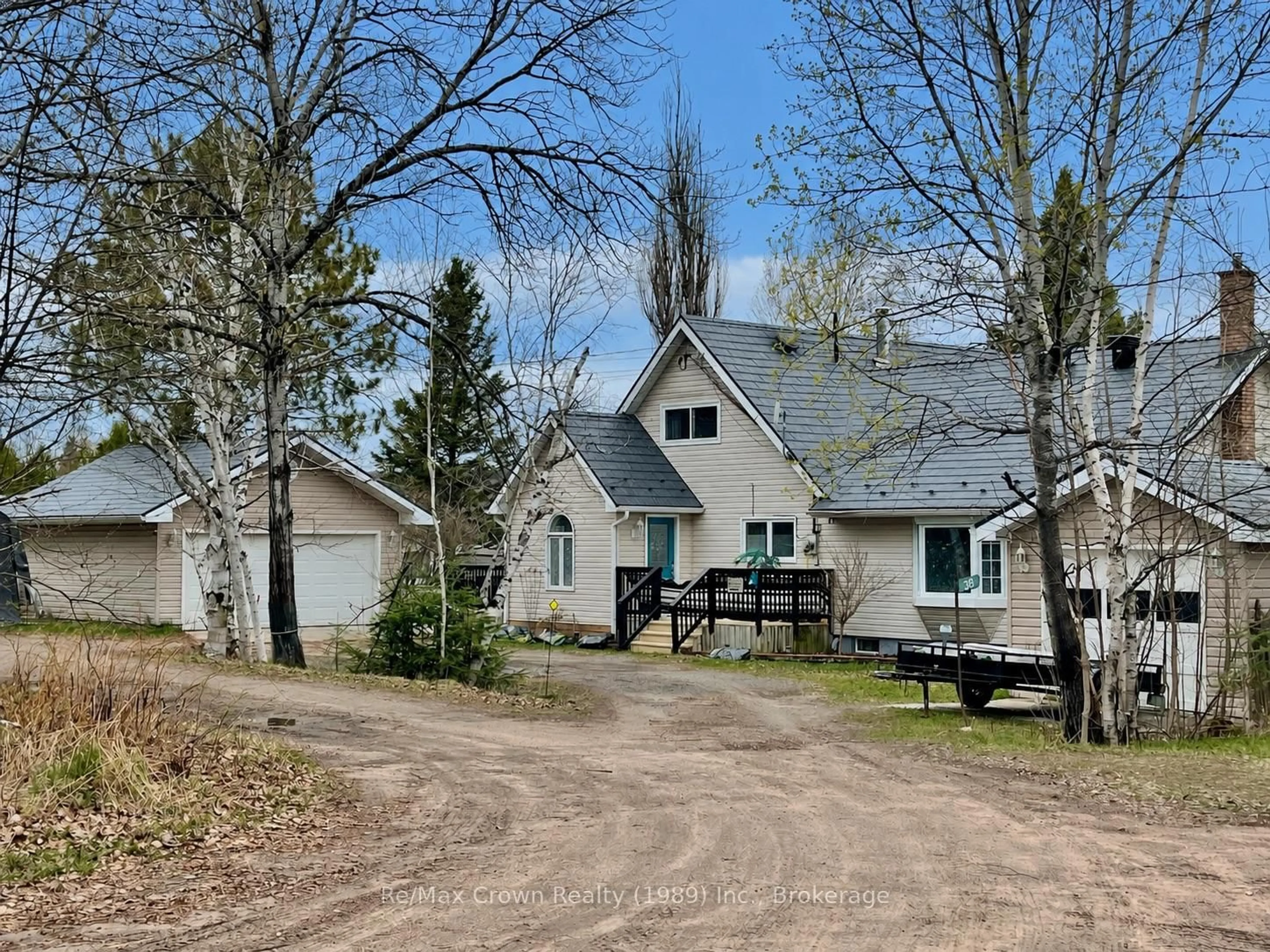 A pic from outside/outdoor area/front of a property/back of a property/a pic from drone, unknown for 38 Turgeon Lane, East Ferris Ontario P0H 1B0