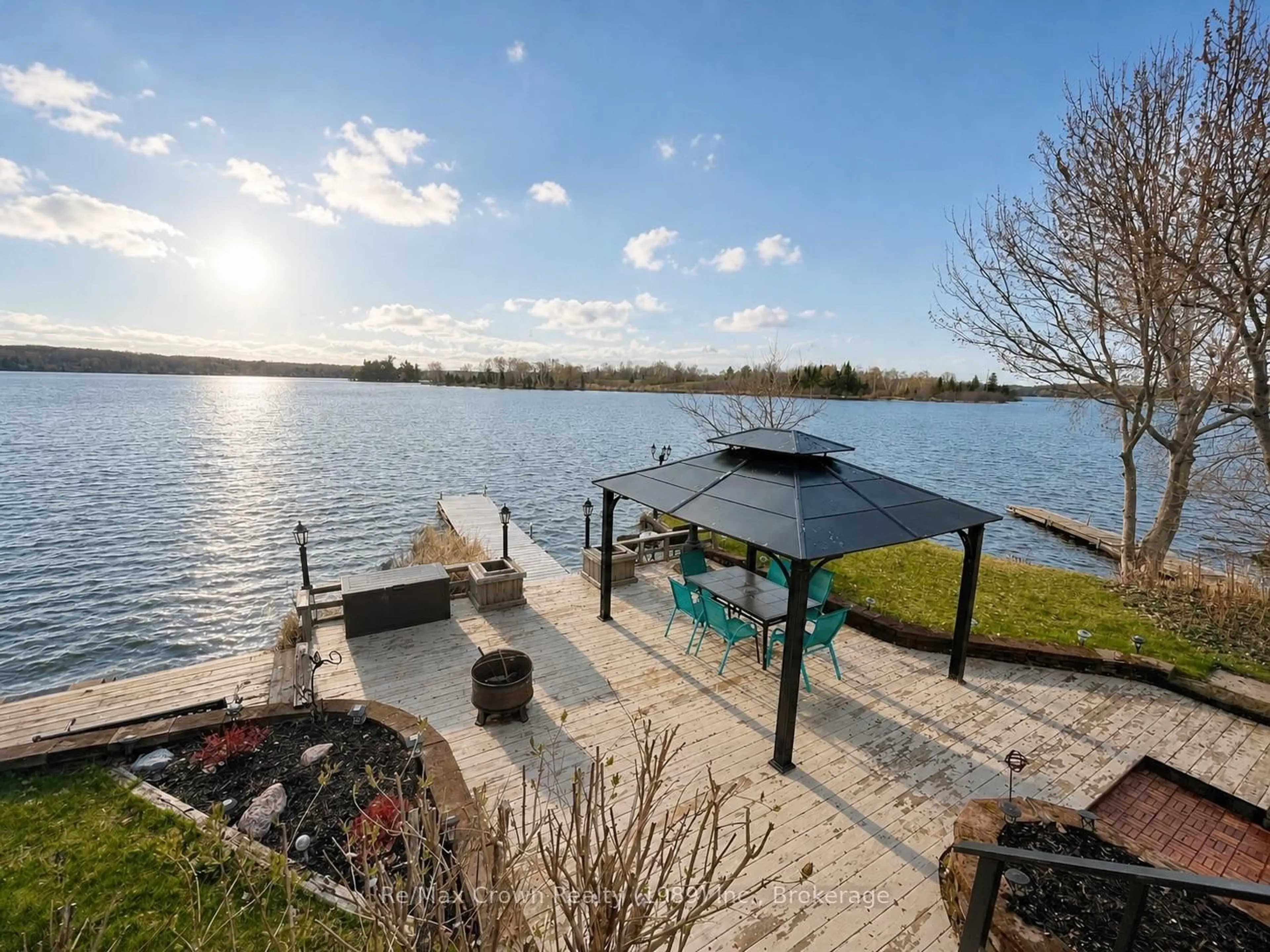 Patio, water/lake/river/ocean view for 38 Turgeon Lane, East Ferris Ontario P0H 1B0