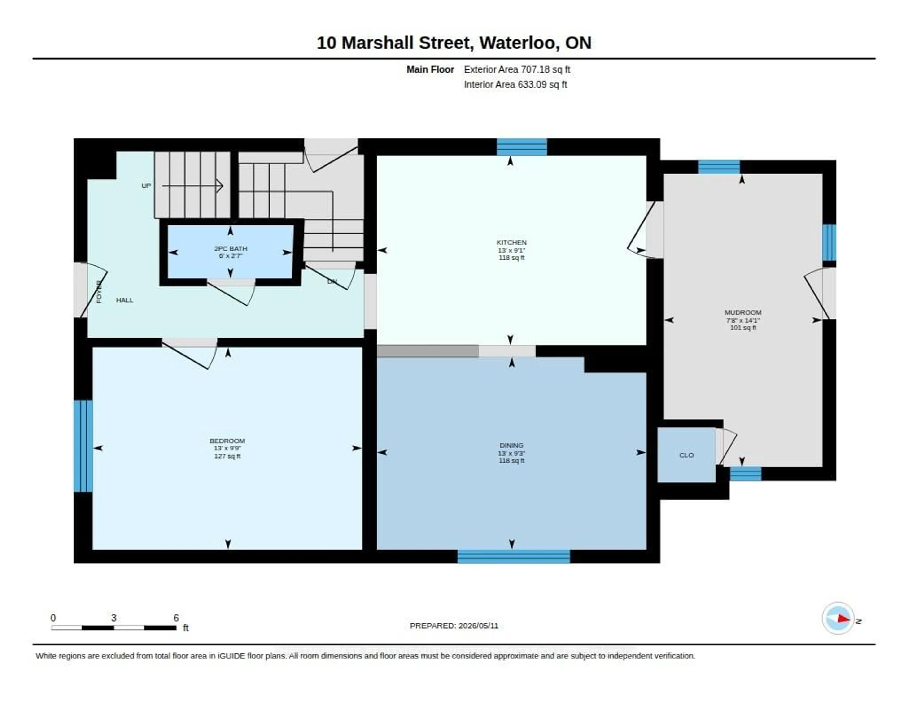 Floor plan for 10 Marshall St, Waterloo Ontario N2J 2T2