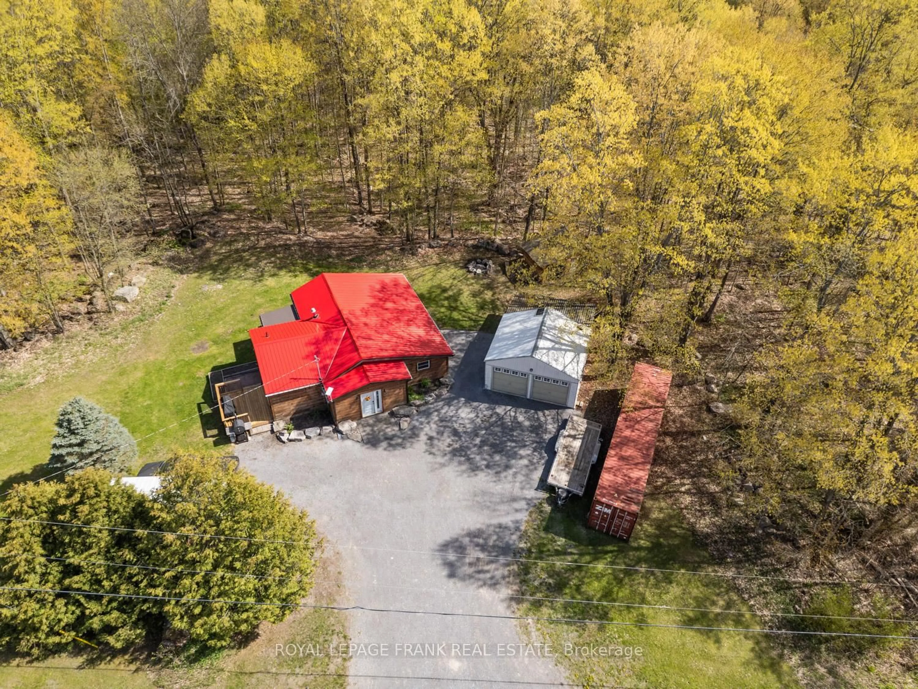 A pic from outside/outdoor area/front of a property/back of a property/a pic from drone, unknown for 340 Quin-Mo-Lac Rd, Madoc Ontario K0K 2K0