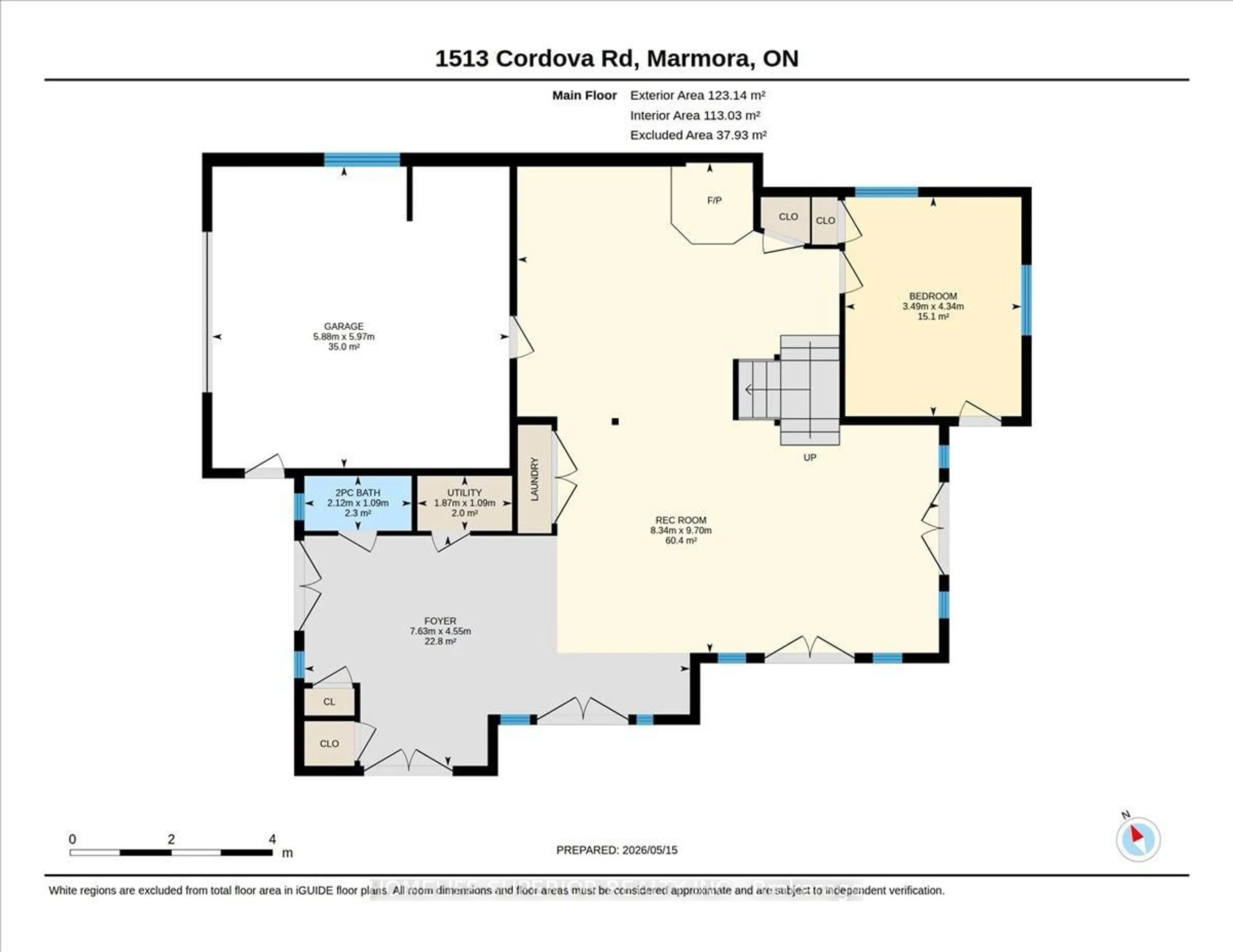 Floor plan for 1513 Cordova Rd, Limoges Ontario K0K 2M0