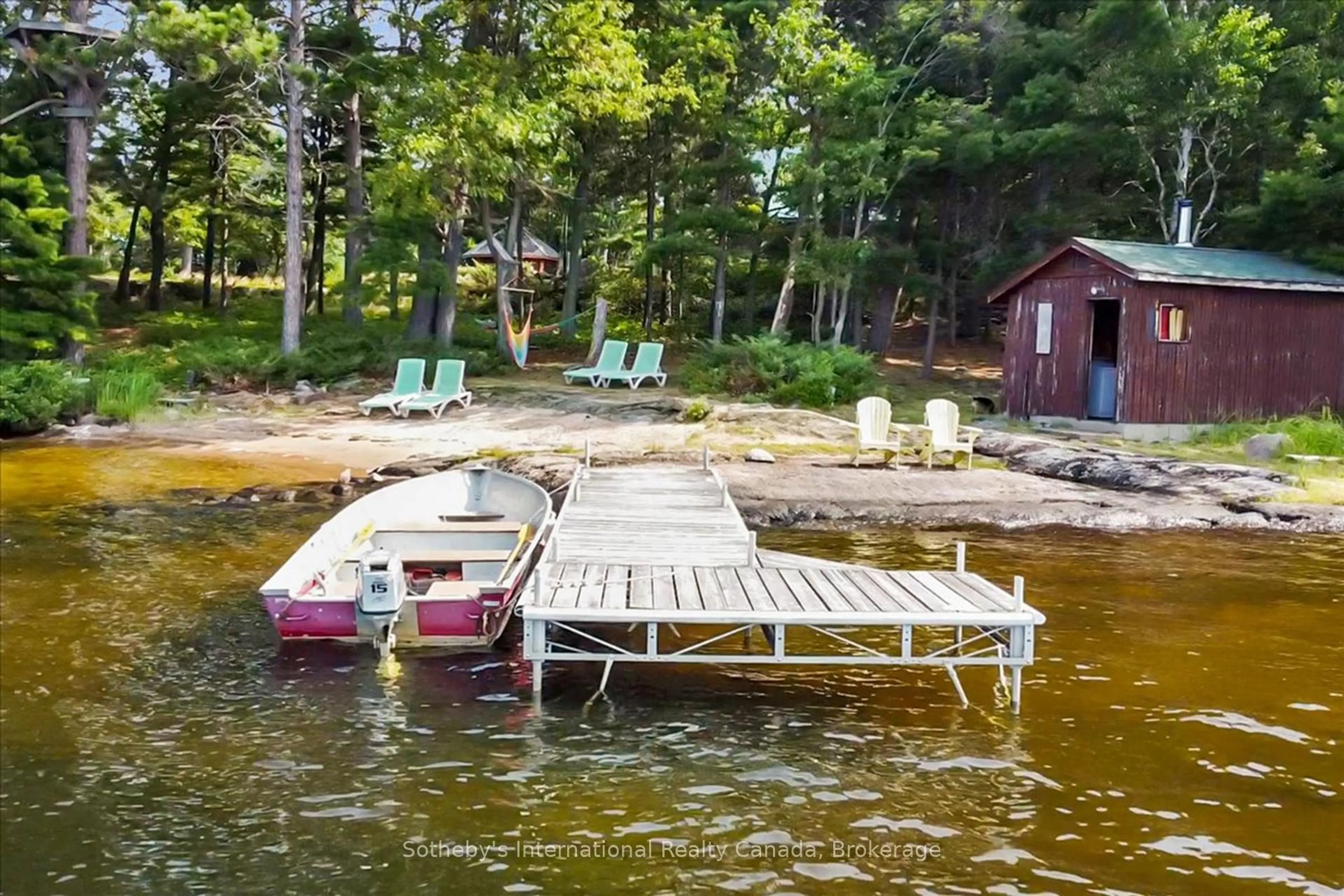 Patio, water/lake/river/ocean view for 1 BRILL'S ISLAND, Nipissing Ontario P0H 1H0