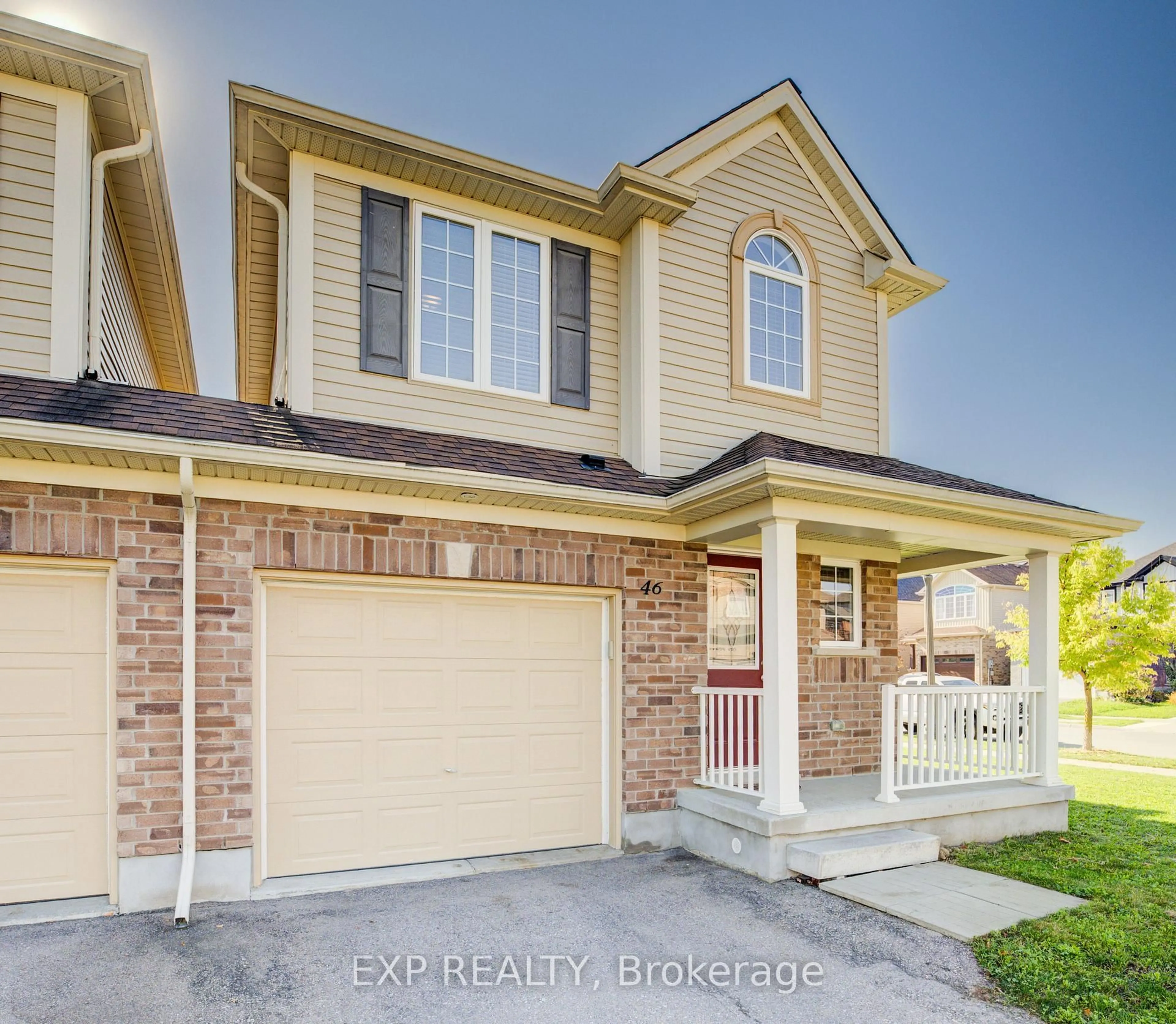 Home with brick exterior material, street for 46 Rivertrail Ave, Kitchener Ontario N2A 0H8