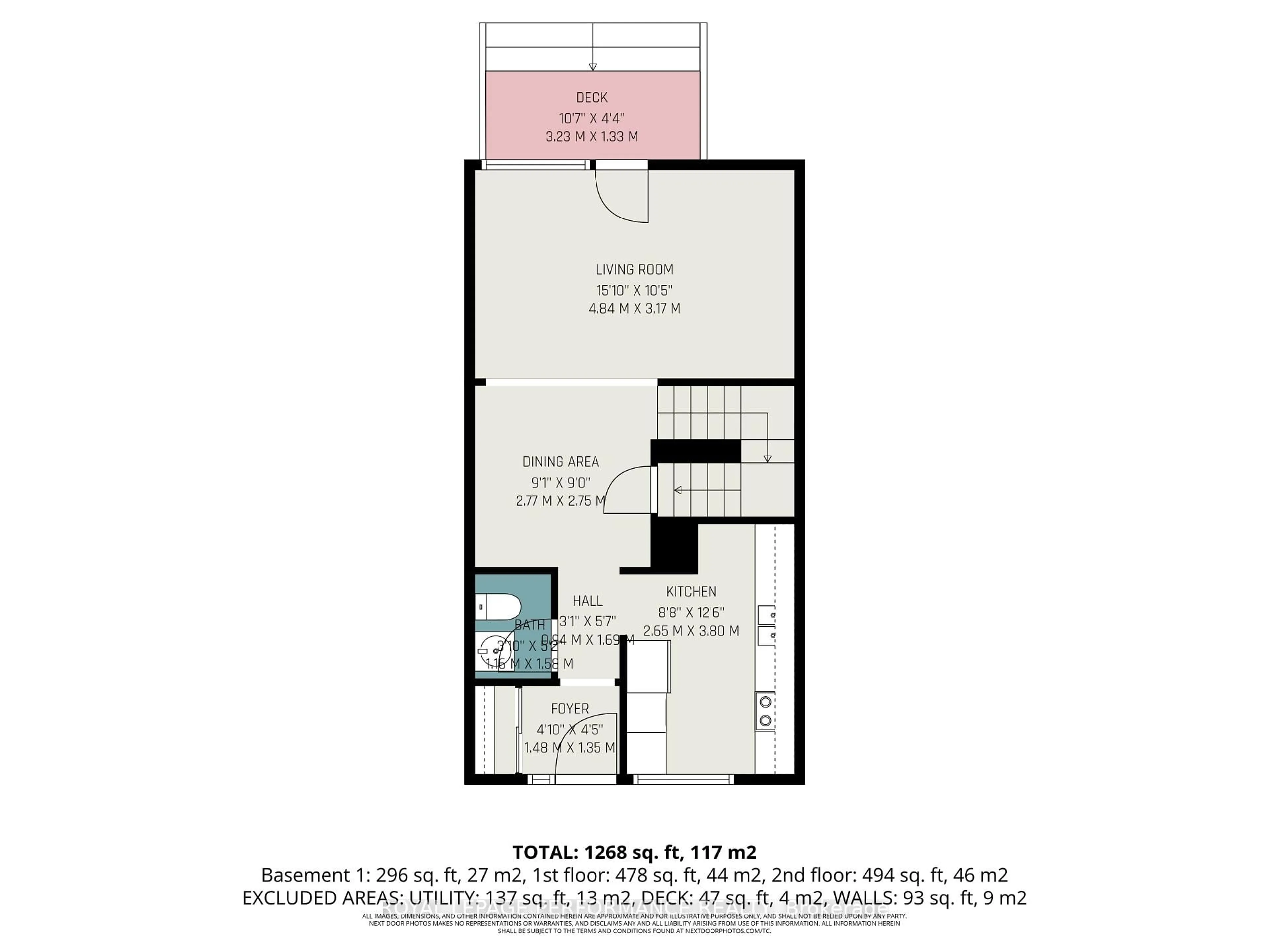 Floor plan for 1584 Feather Lane, Ottawa Ontario K1T 1V4