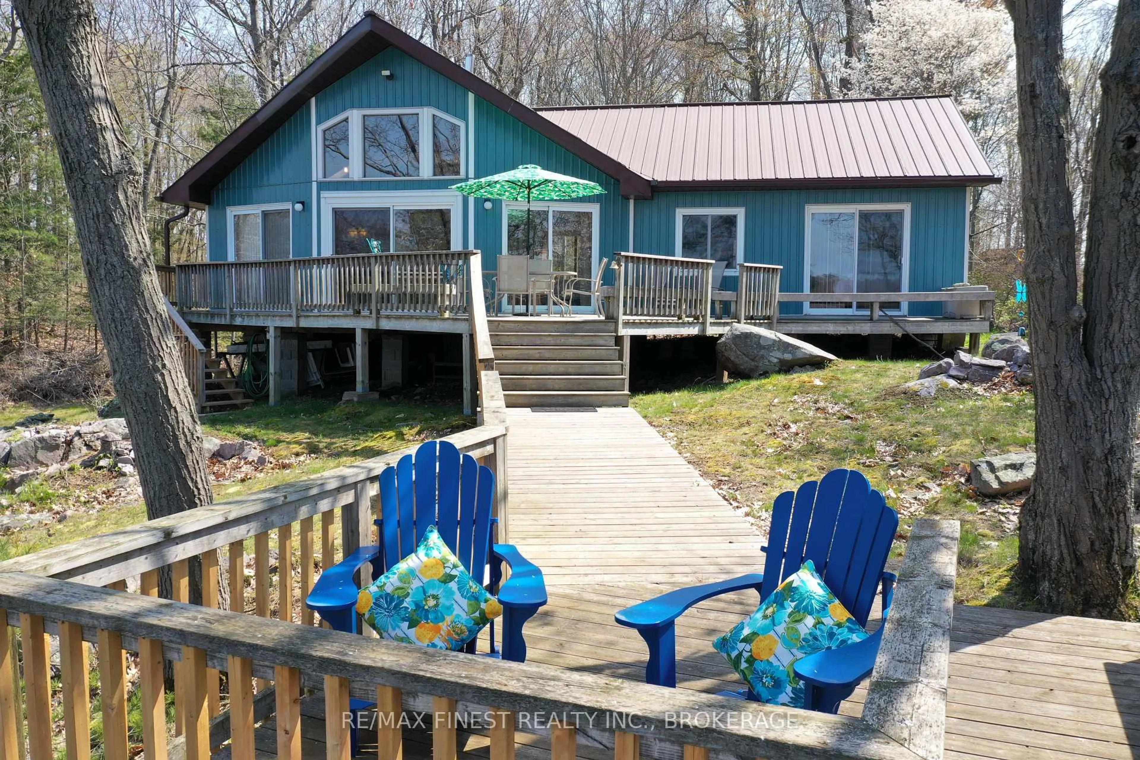 Patio, water/lake/river/ocean view for 14 Downie Island, Leeds and the Thousand Islands Ontario K0E 1L0