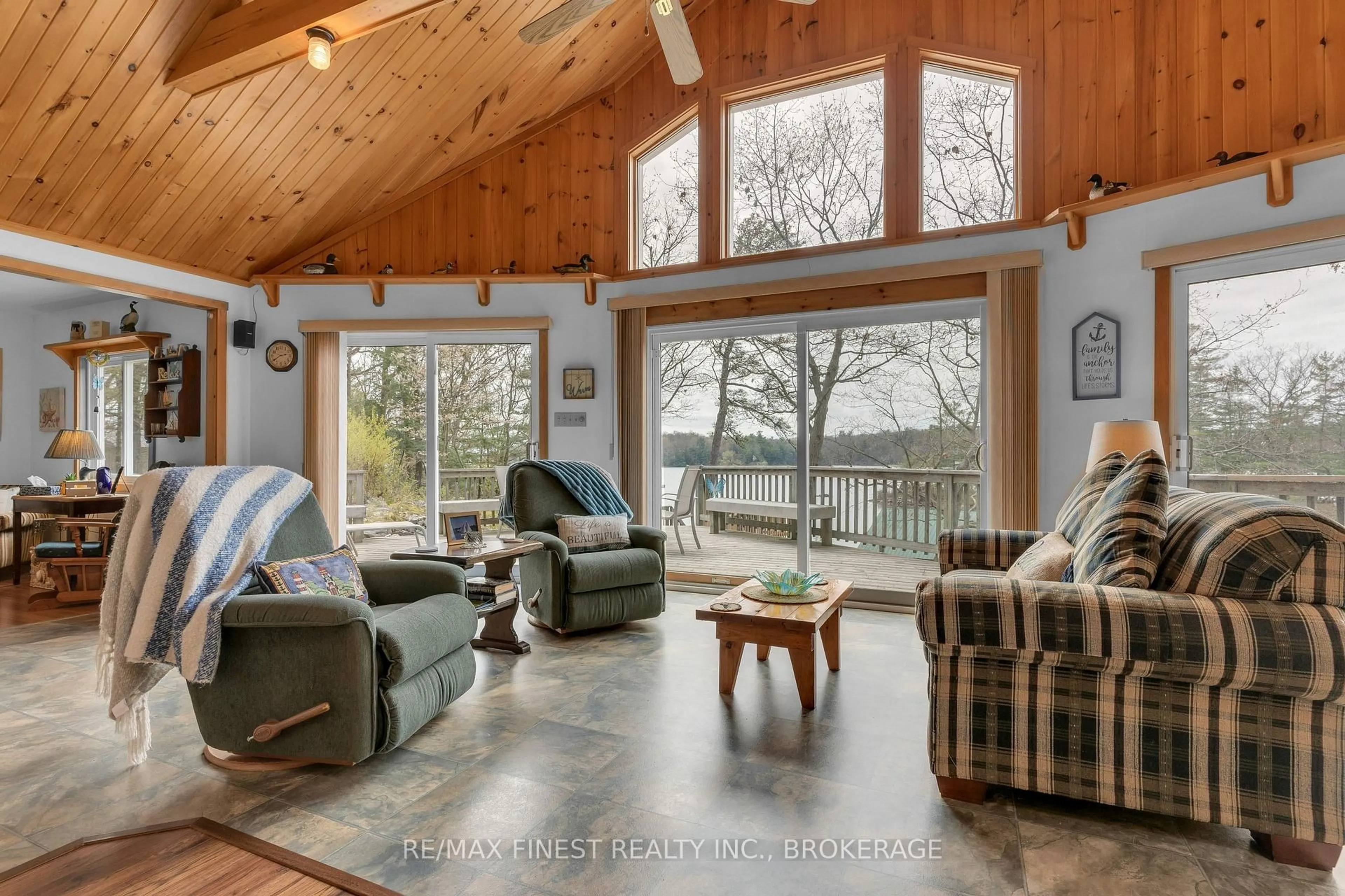 Living room with furniture, unknown for 14 Downie Island, Leeds and the Thousand Islands Ontario K0E 1L0