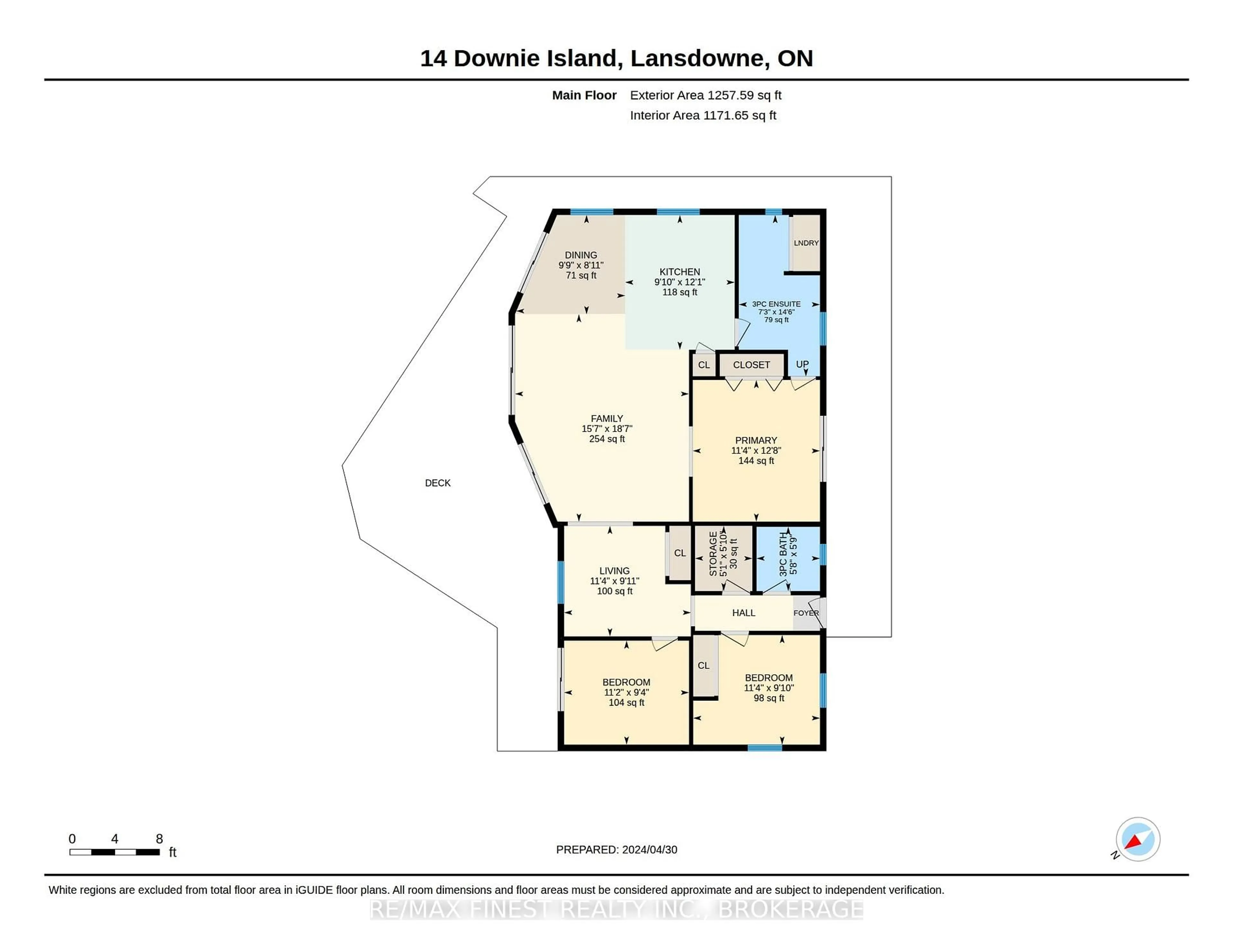 Floor plan for 14 Downie Island, Leeds and the Thousand Islands Ontario K0E 1L0