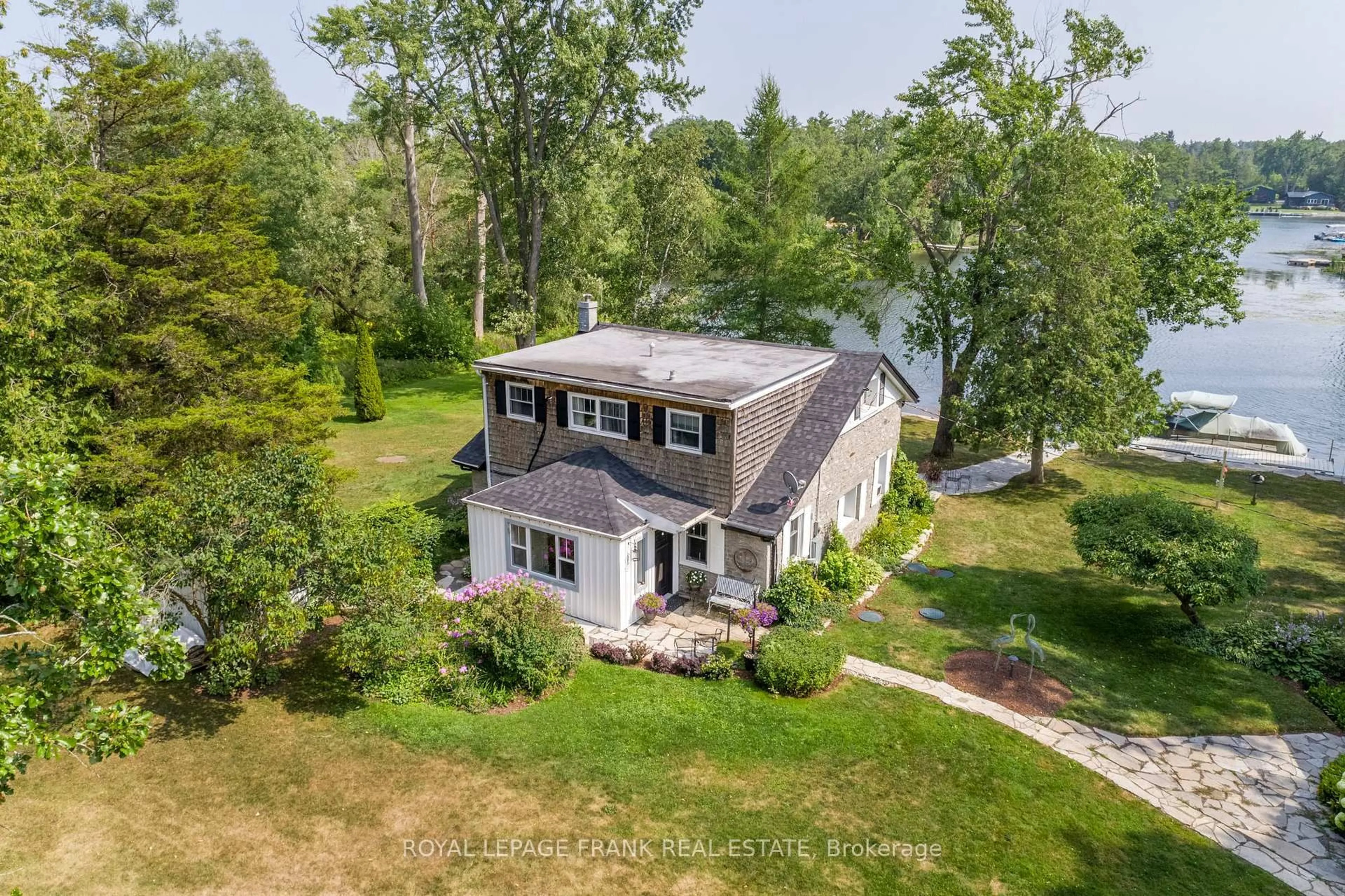 A pic from outside/outdoor area/front of a property/back of a property/a pic from drone, water/lake/river/ocean view for 891A Trent River Rd, Trent Hills Ontario K0L 1Z0
