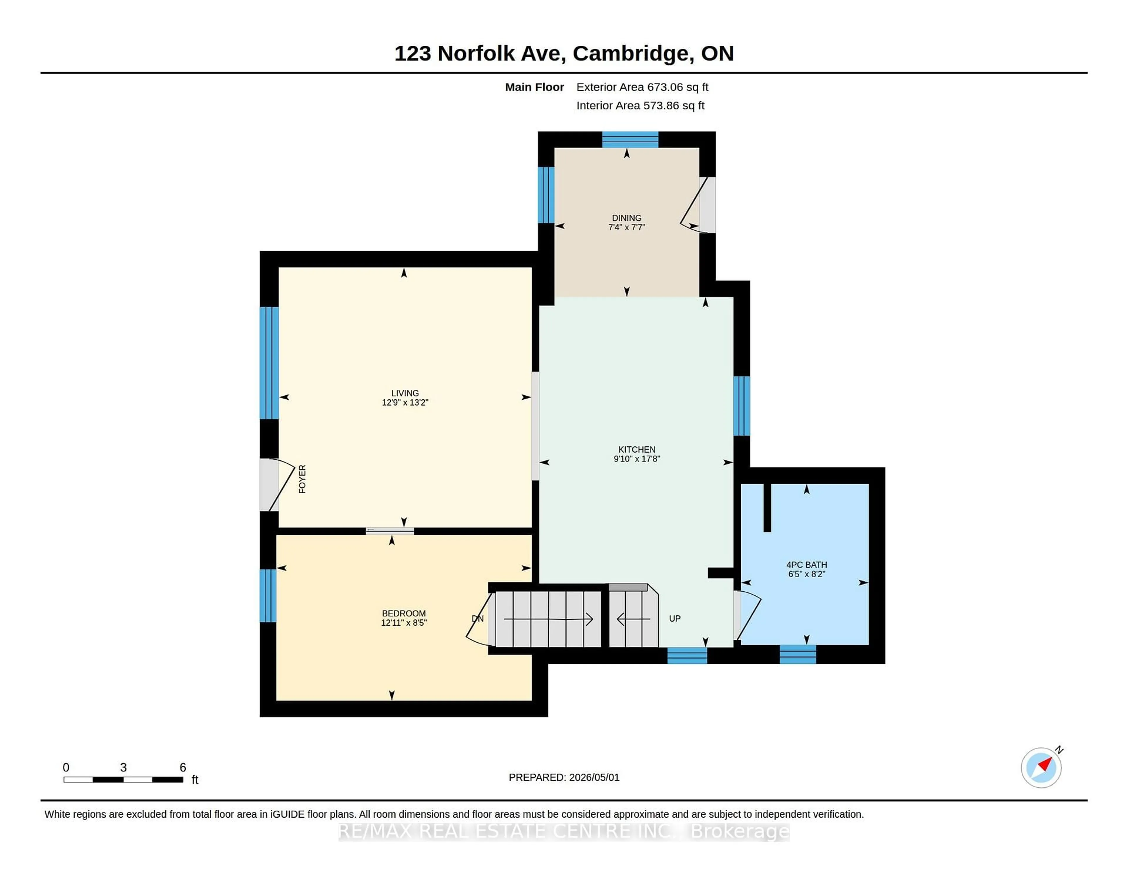 Floor plan for 123 Norfolk Ave, Cambridge Ontario N1R 3V3