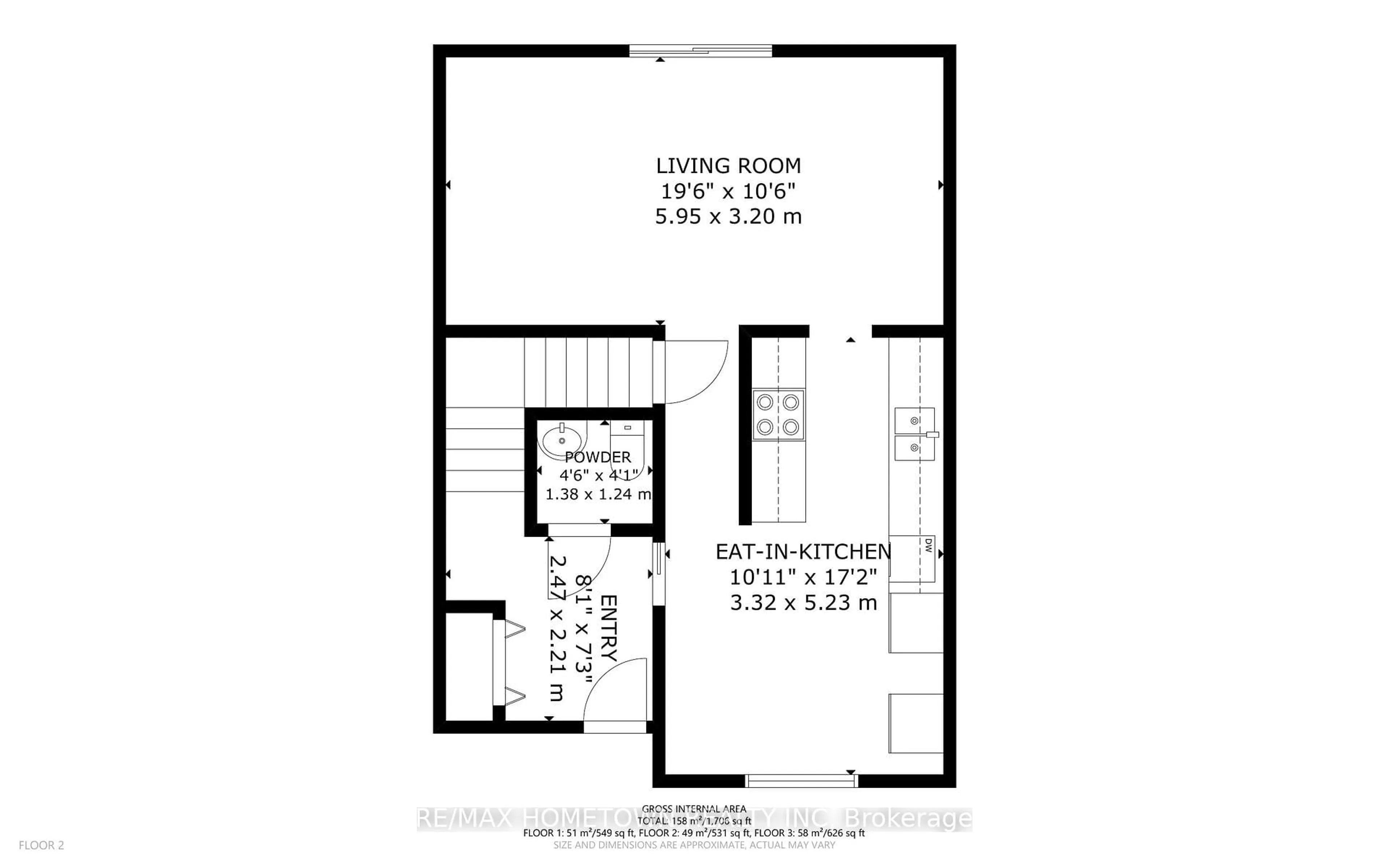 Floor plan for 1293 Vista Dr #5, Brockville Ontario K6V 6G2