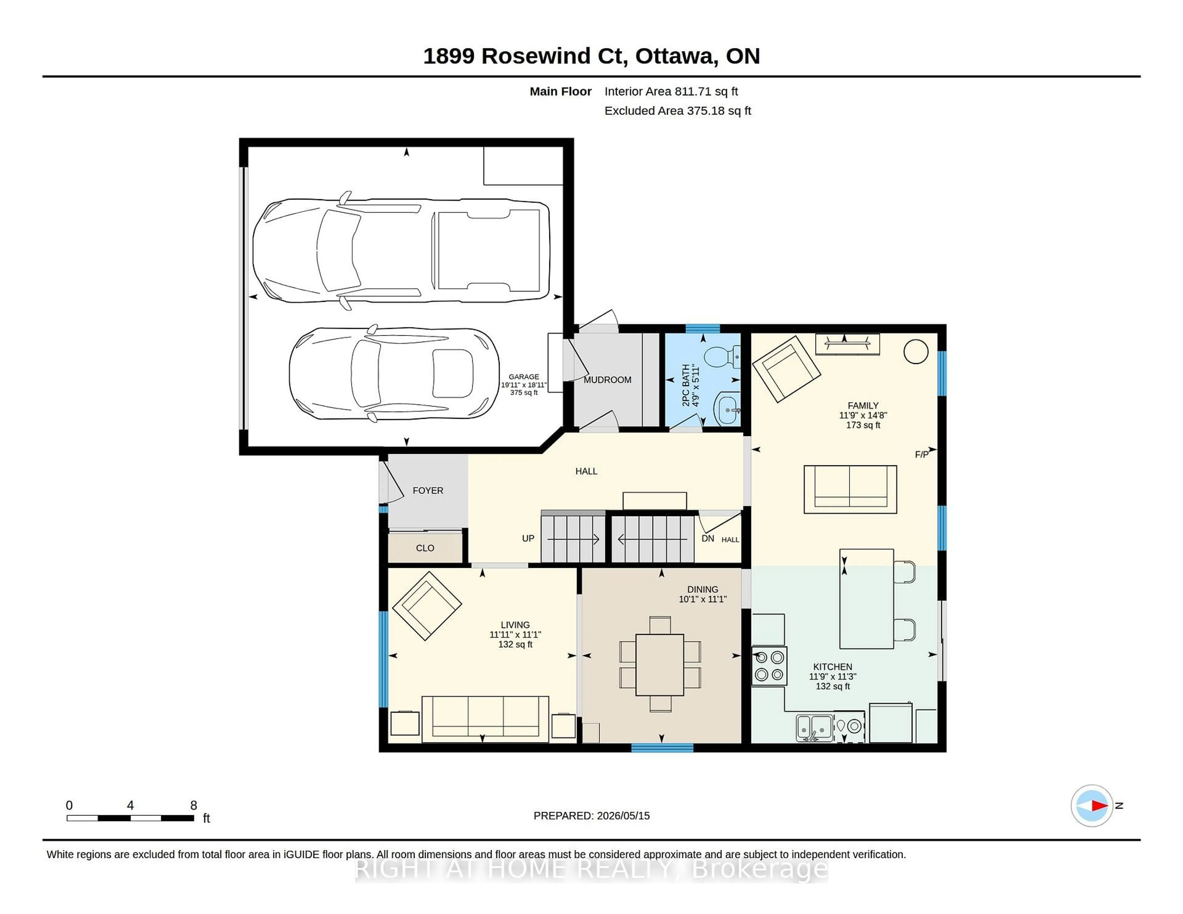 Floor plan for 1899 Rosewind Crt, Orleans Ontario K1C 7E3